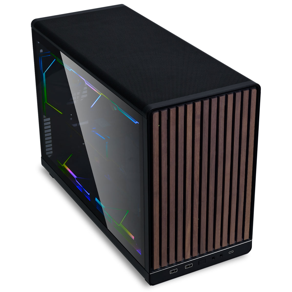 Lian Li - Caixa Micro-ATX Lian Li x Dan Cases A3 Preta Madeira Vidro Temperado