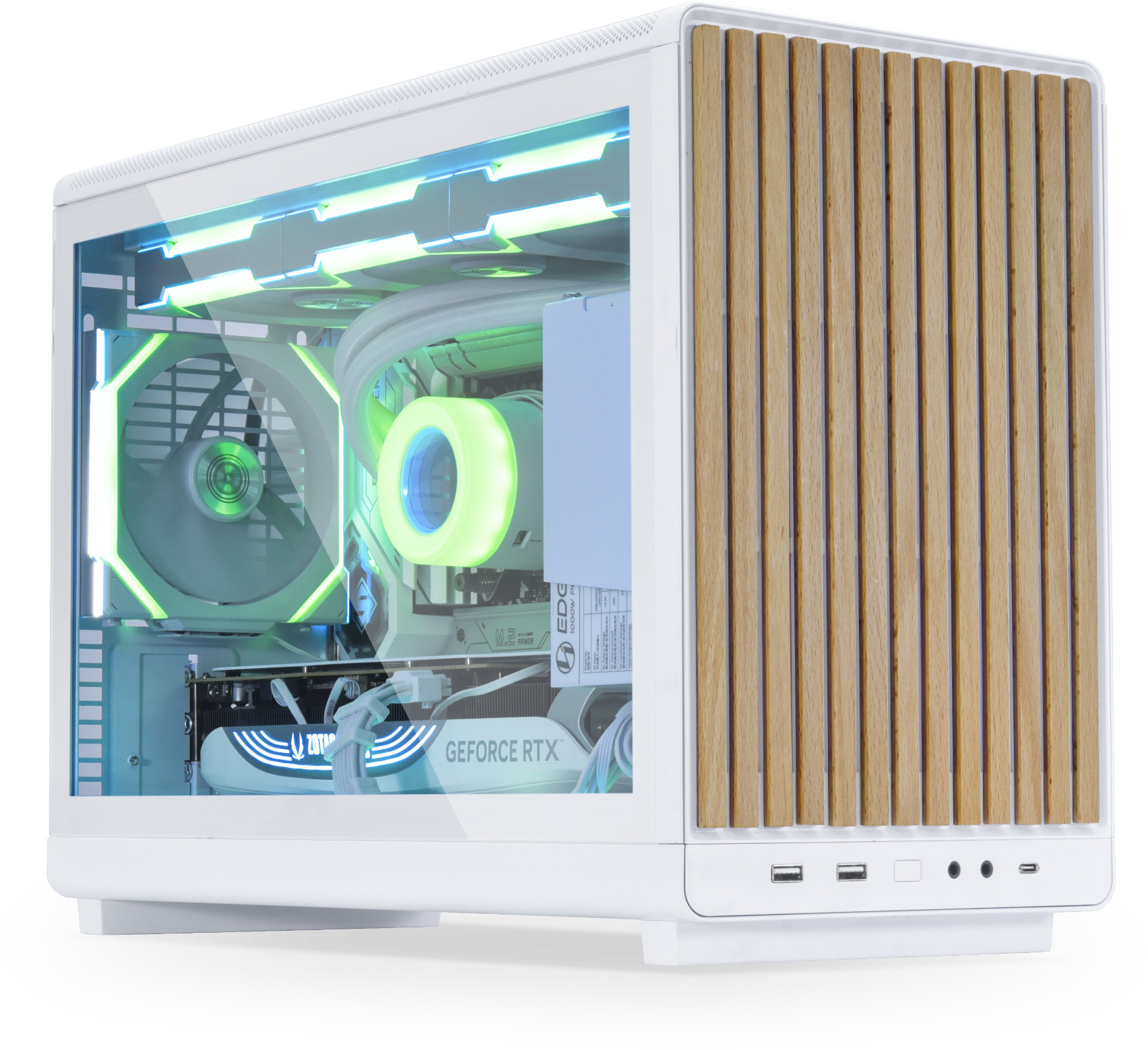 Picture of Picture of Caixa Micro-ATX Lian Li x Dan Cases A3 Branca Madeira