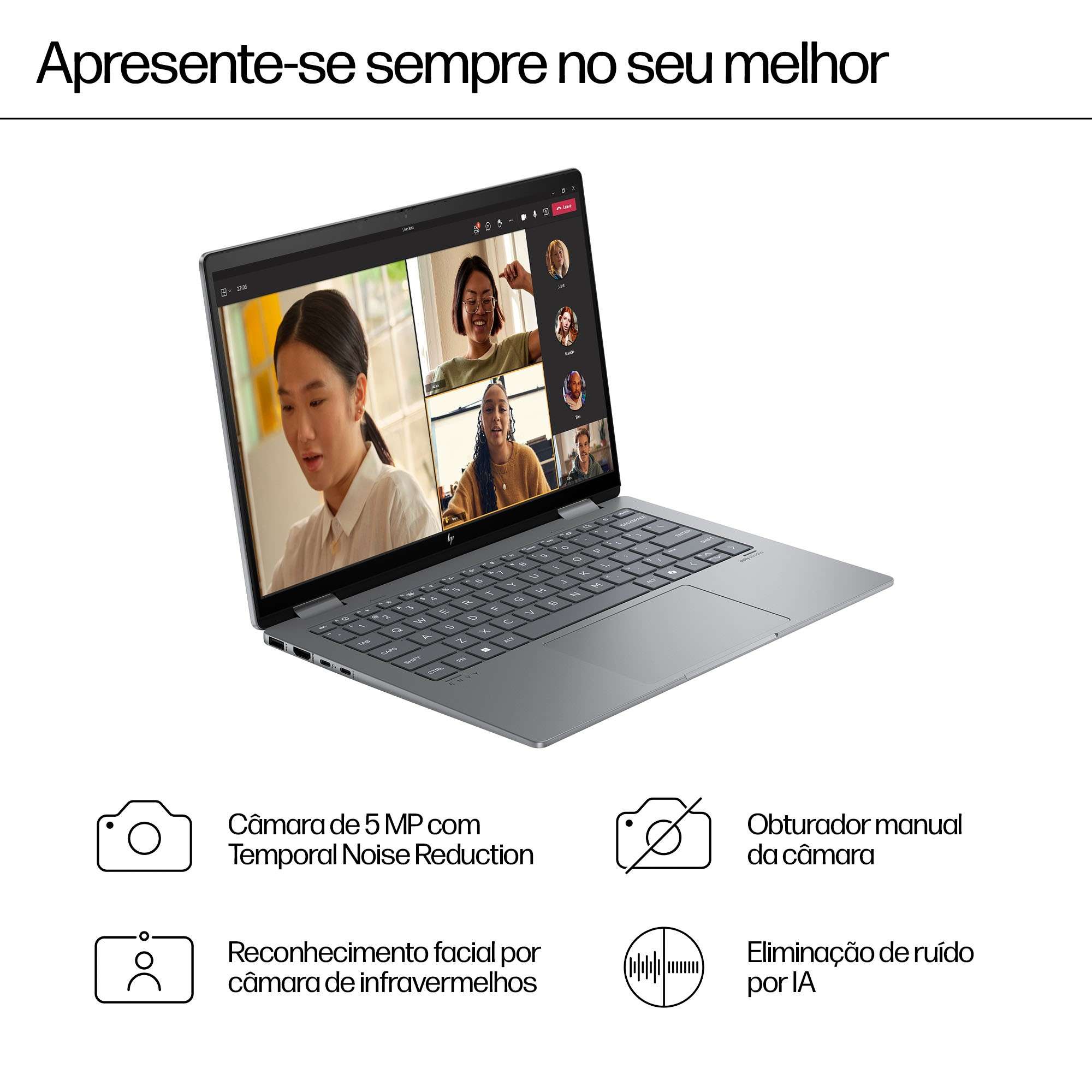 HP - Portátil HP Envy x360 2-in-1 14-fc0009np 14" Ultra 7 155U 16GB DDR5 1TB W11 Touch Caneta Incluída
