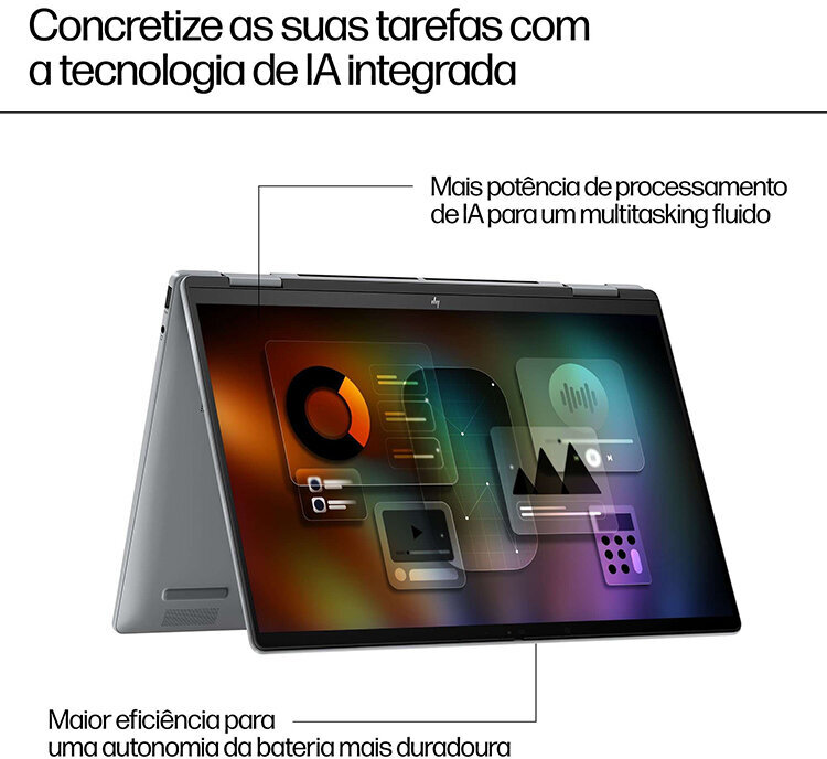 HP - Portátil HP Envy x360 2-in-1 14-fc0007np 14" Ultra 7 155U 32GB DDR5 512GB W11
