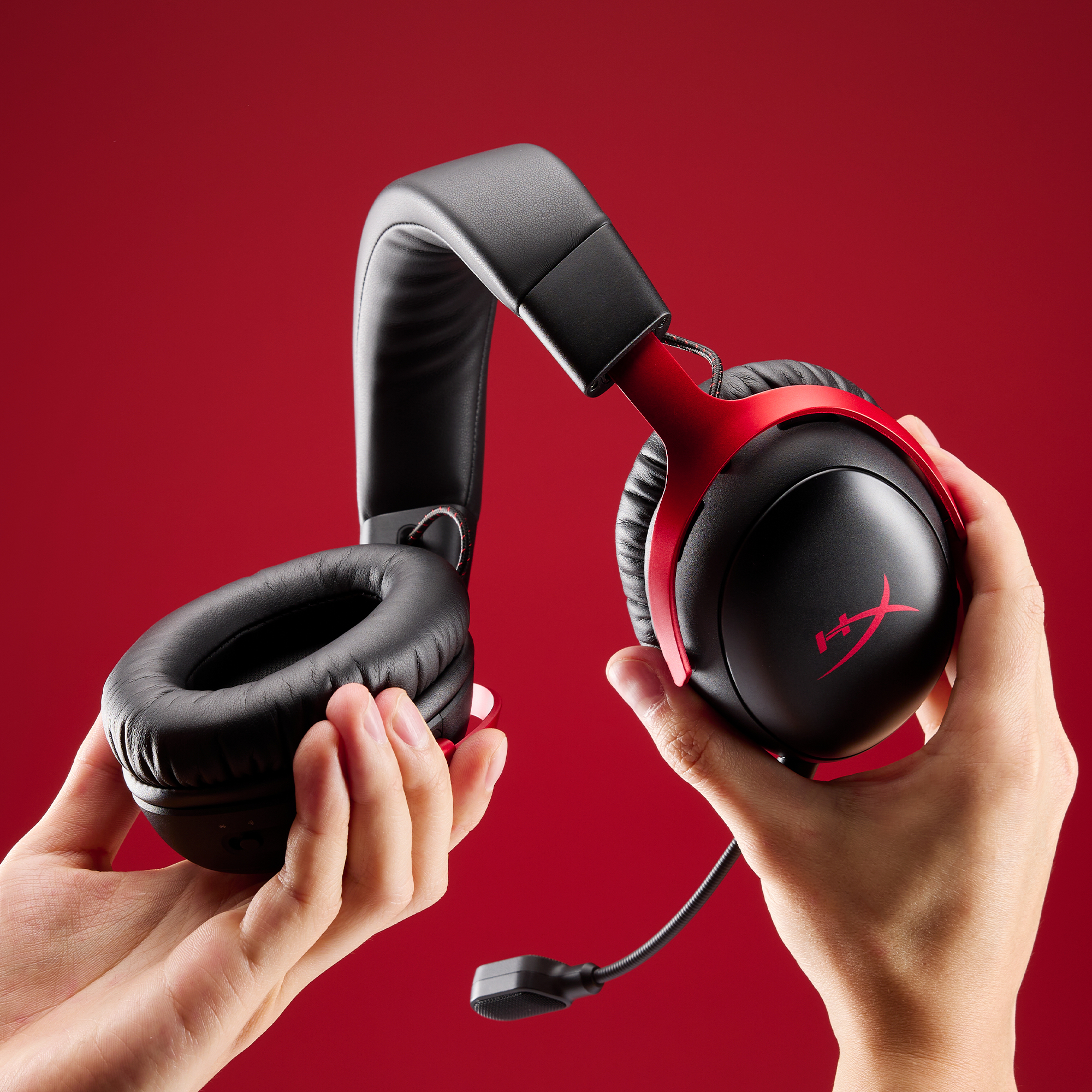 HyperX - Headset HyperX Cloud III DTS Wireless/Bluetooth Preto/Vermelho