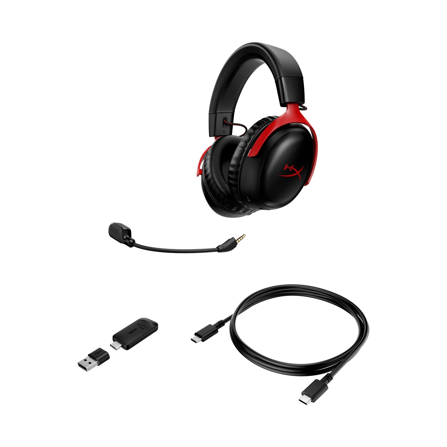 HyperX - Headset HyperX Cloud III DTS Wireless/Bluetooth Preto/Vermelho