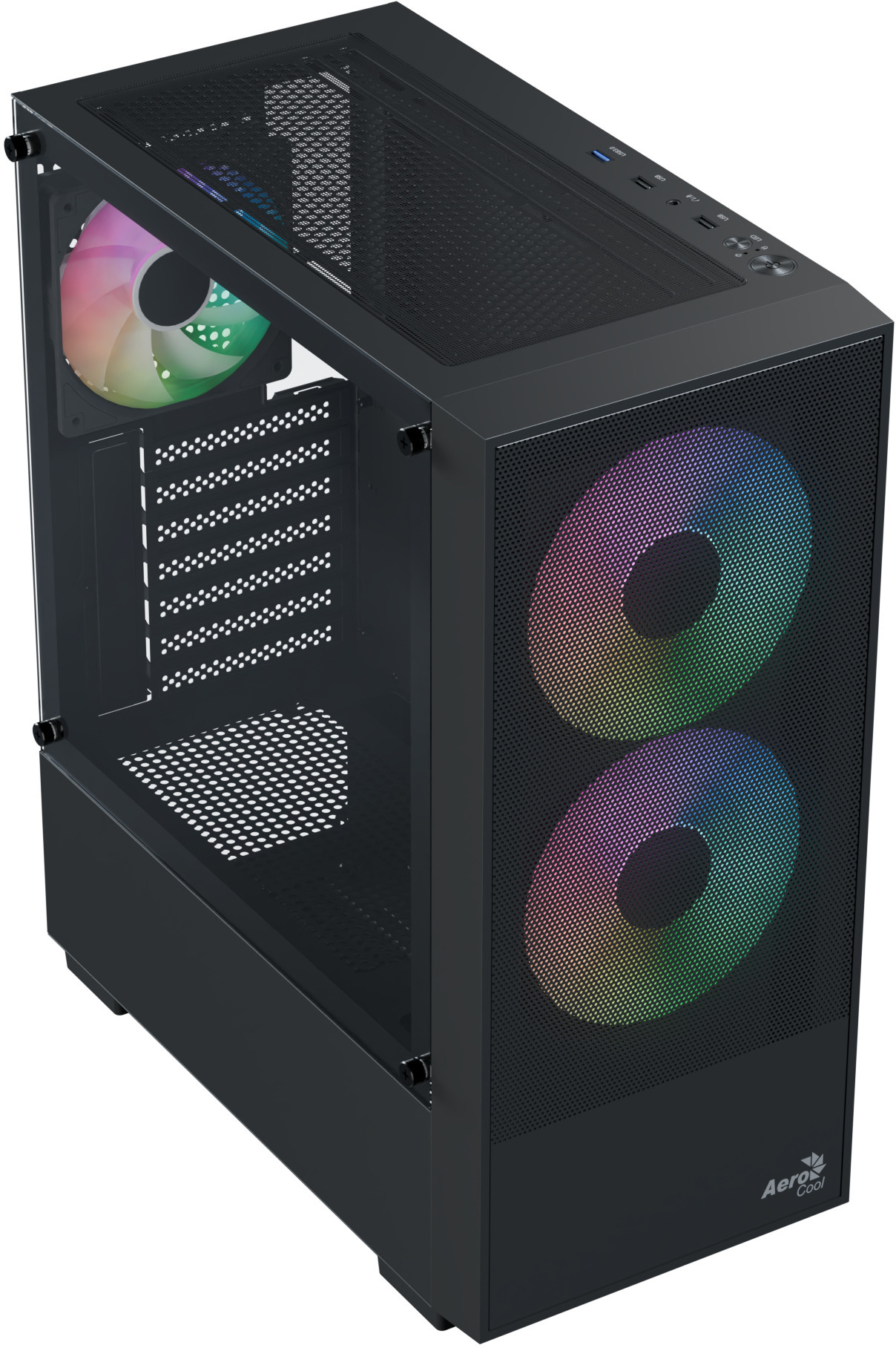 Aerocool - Caixa ATX Aerocool B508A Flow ARGB Vidro Temperado Preto