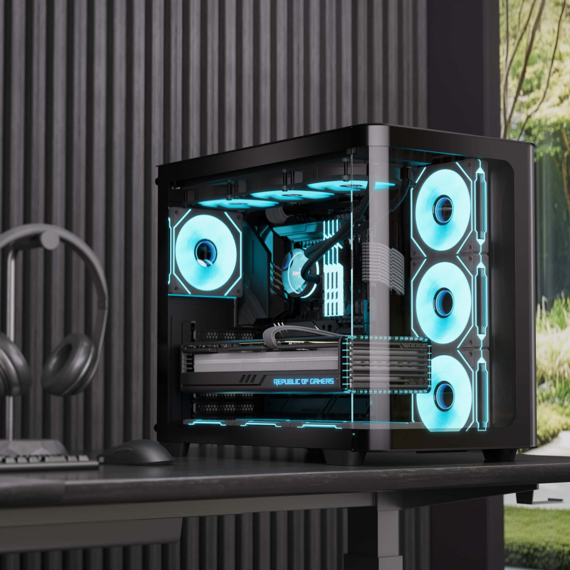 Aerocool - Caixa ATX Aerocool P500C ARGB Vidro Temperado Preto