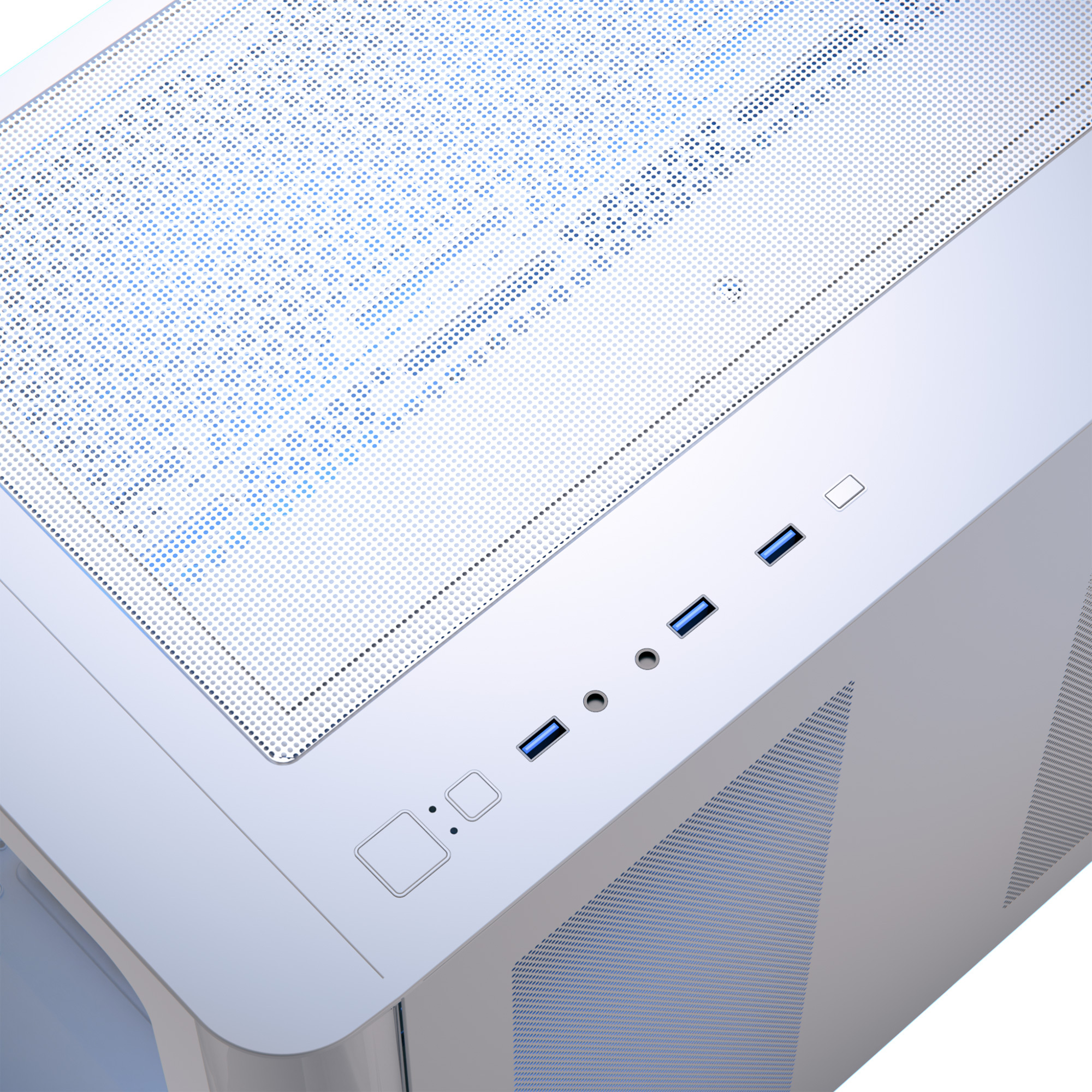 Aerocool - Caixa ATX Aerocool P500C ARGB Vidro Temperado Branco