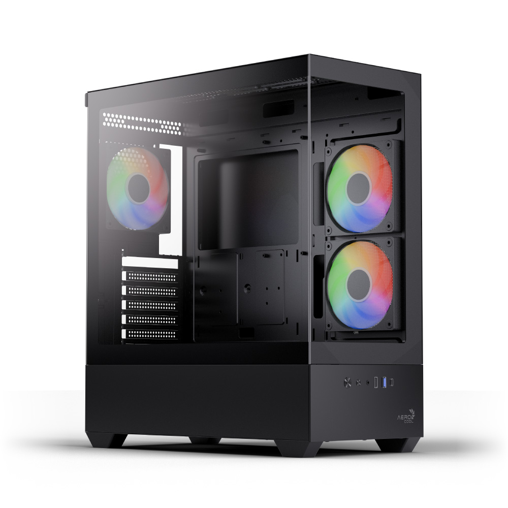 Aerocool - Caixa ATX Aerocool P500D ARGB Vidro Temperado Preto