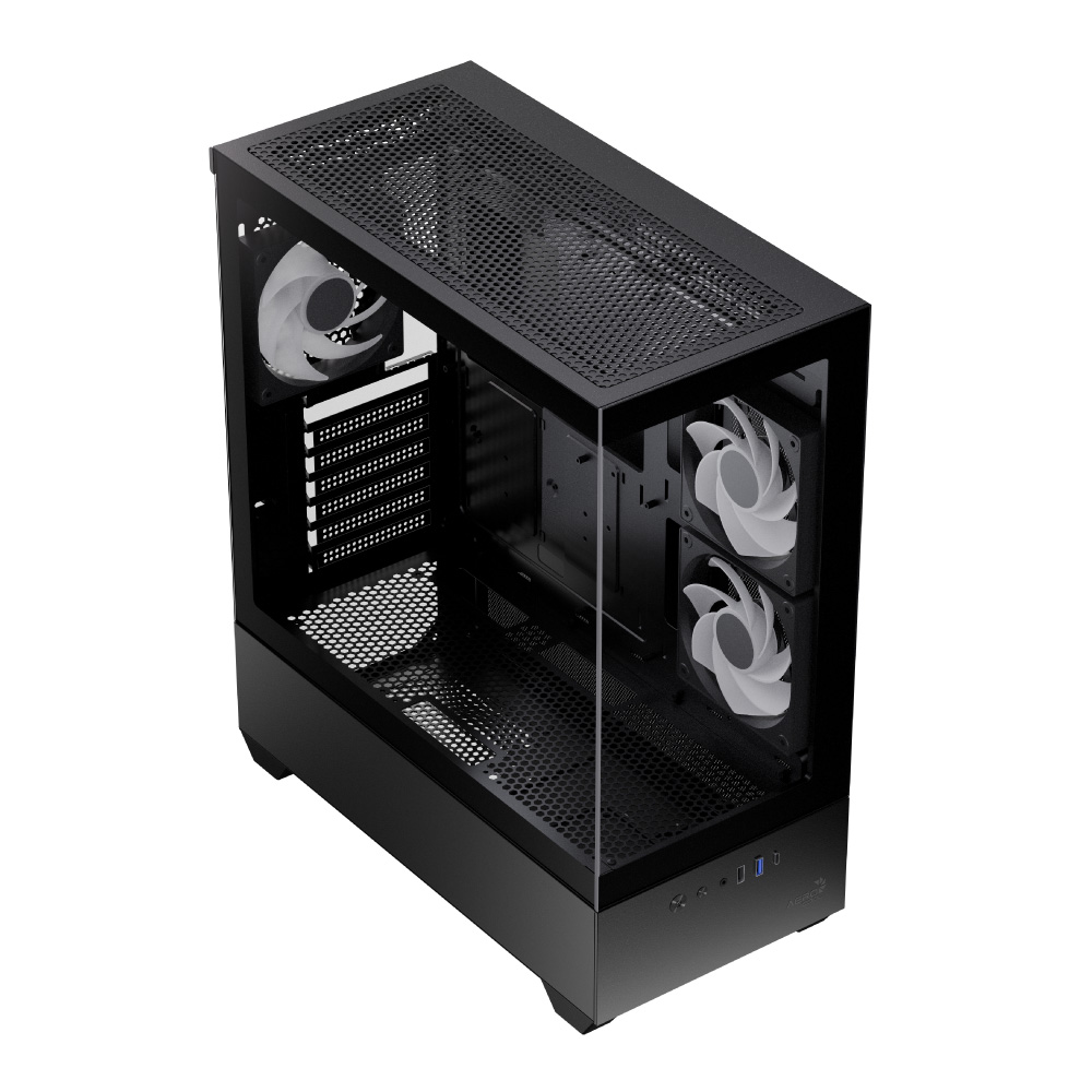 Aerocool - Caixa ATX Aerocool P500D ARGB Vidro Temperado Preto