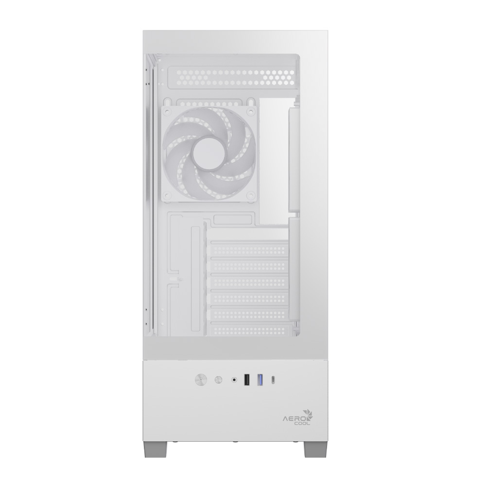 Aerocool - Caixa ATX Aerocool P500D ARGB Vidro Temperado Branco