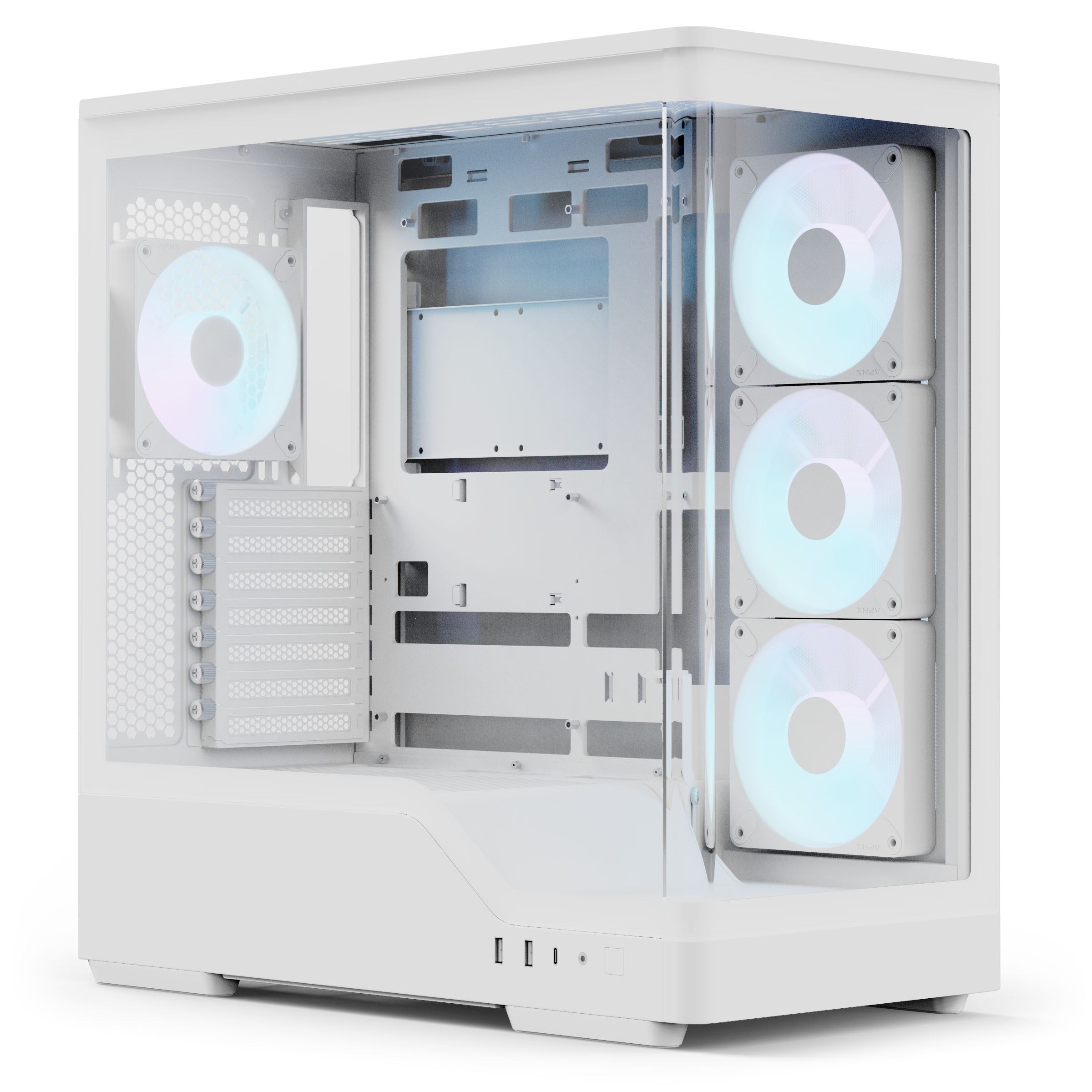 Aerocool - Caixa Aerocool P500A Mid-Tower Branca