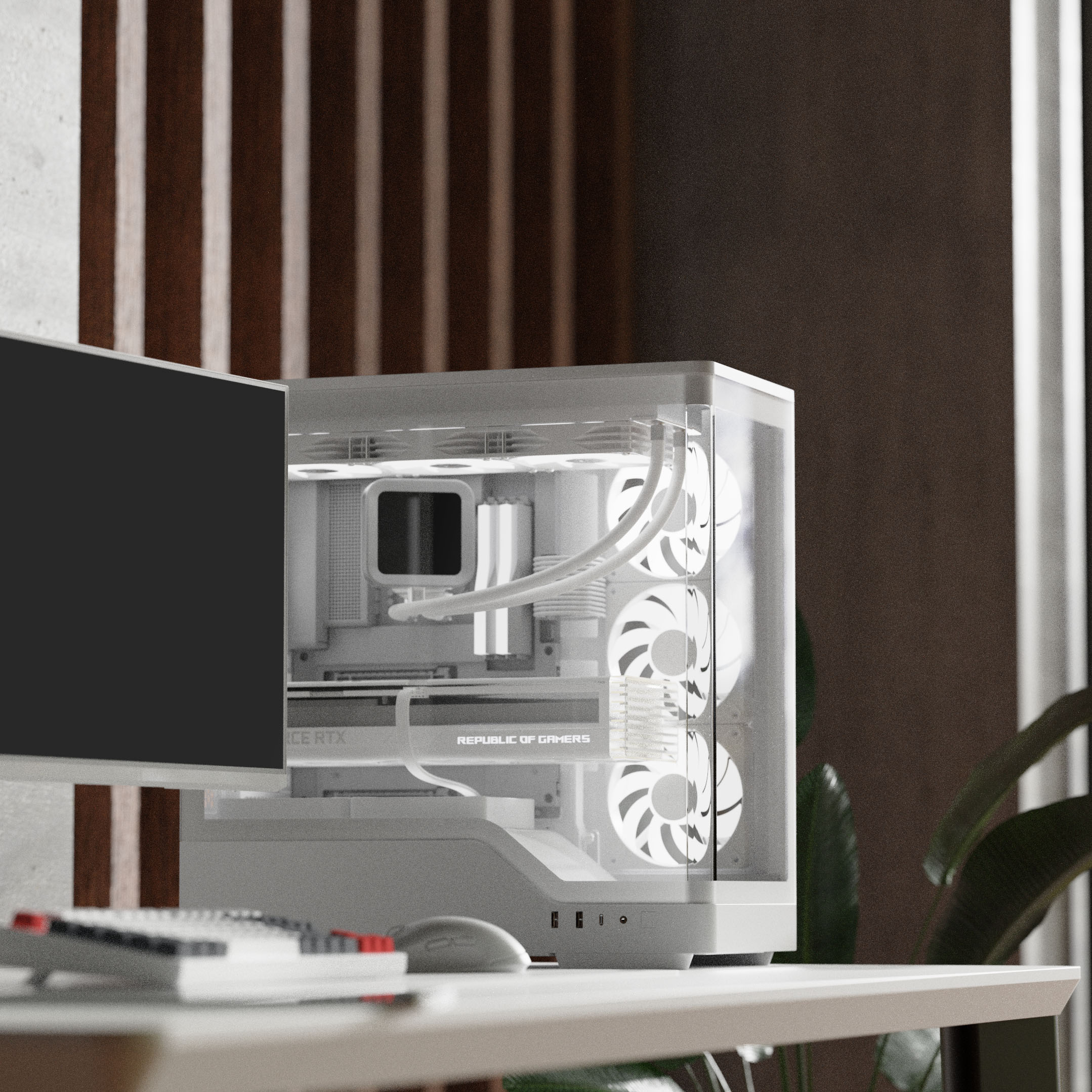 Aerocool - Caixa Aerocool P500A Mid-Tower Branca