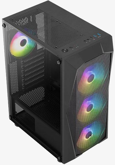 Aerocool - Caixa ATX Aerocool Falcon ARGB Vidro Temperado Preto