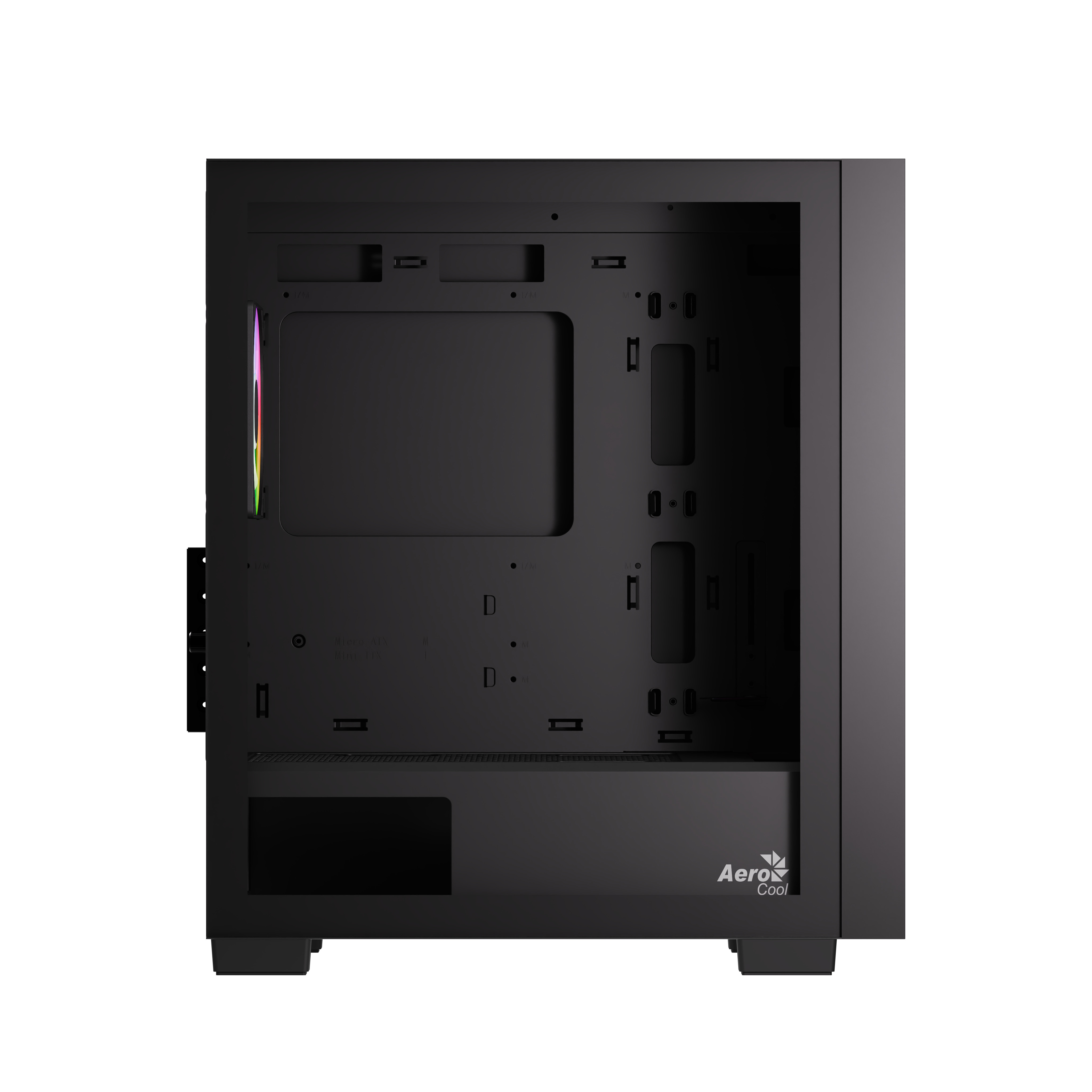 Aerocool - Caixa Micro-ATX Aerocool B310A Flow ARGB Vidro Temperado Preto