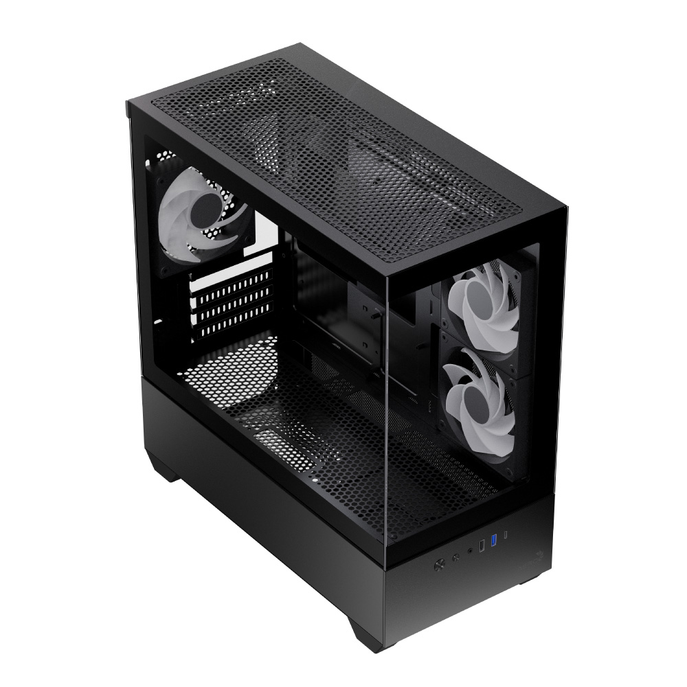 Aerocool - Caixa Micro-ATX Aerocool P300D ARGB Vidro Temperado Preto