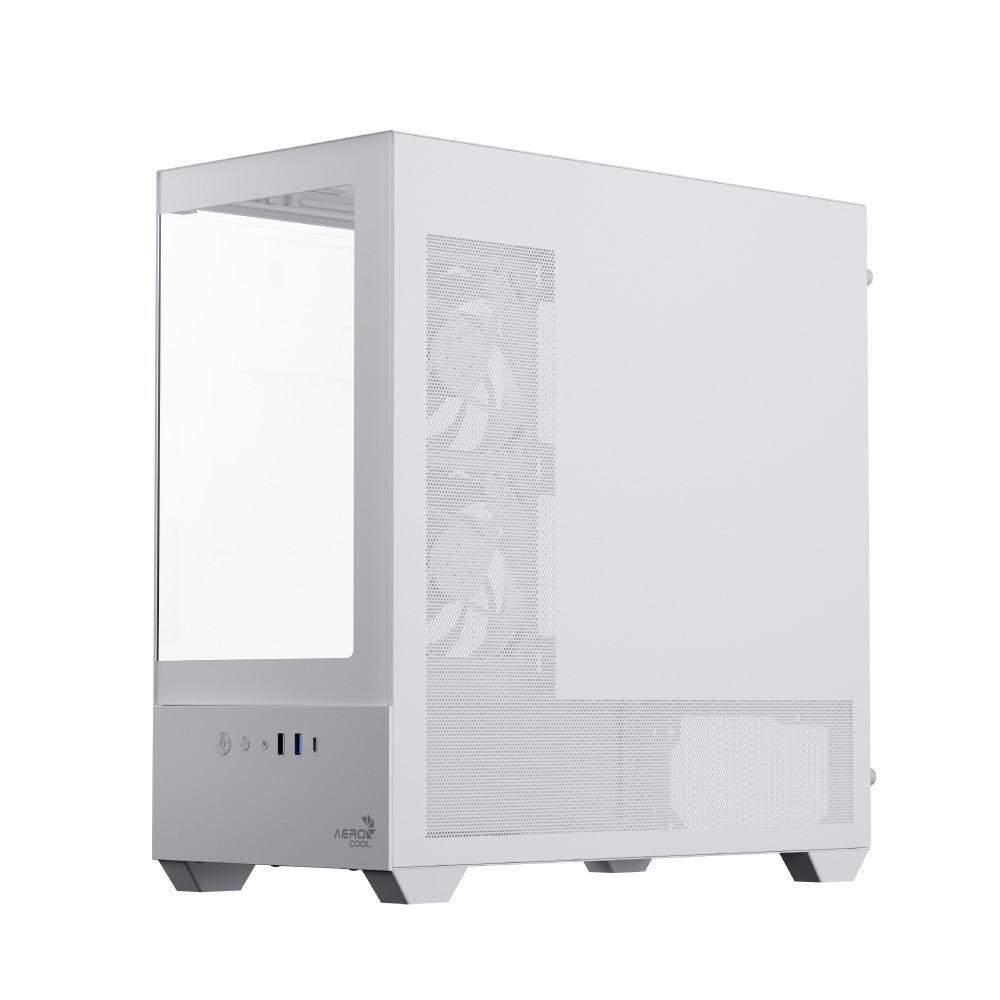 Aerocool - Caixa Micro-ATX Aerocool P300D ARGB Vidro Temperado Branco