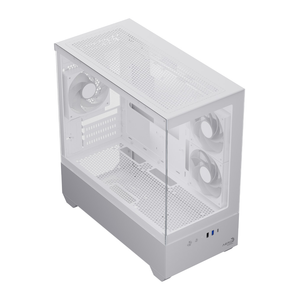 Aerocool - Caixa Micro-ATX Aerocool P300D ARGB Vidro Temperado Branco