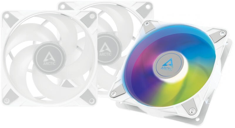 Arctic - Ventoinha Arctic P12 PWM PST A-RGB 120mm Branco (Pack 3)
