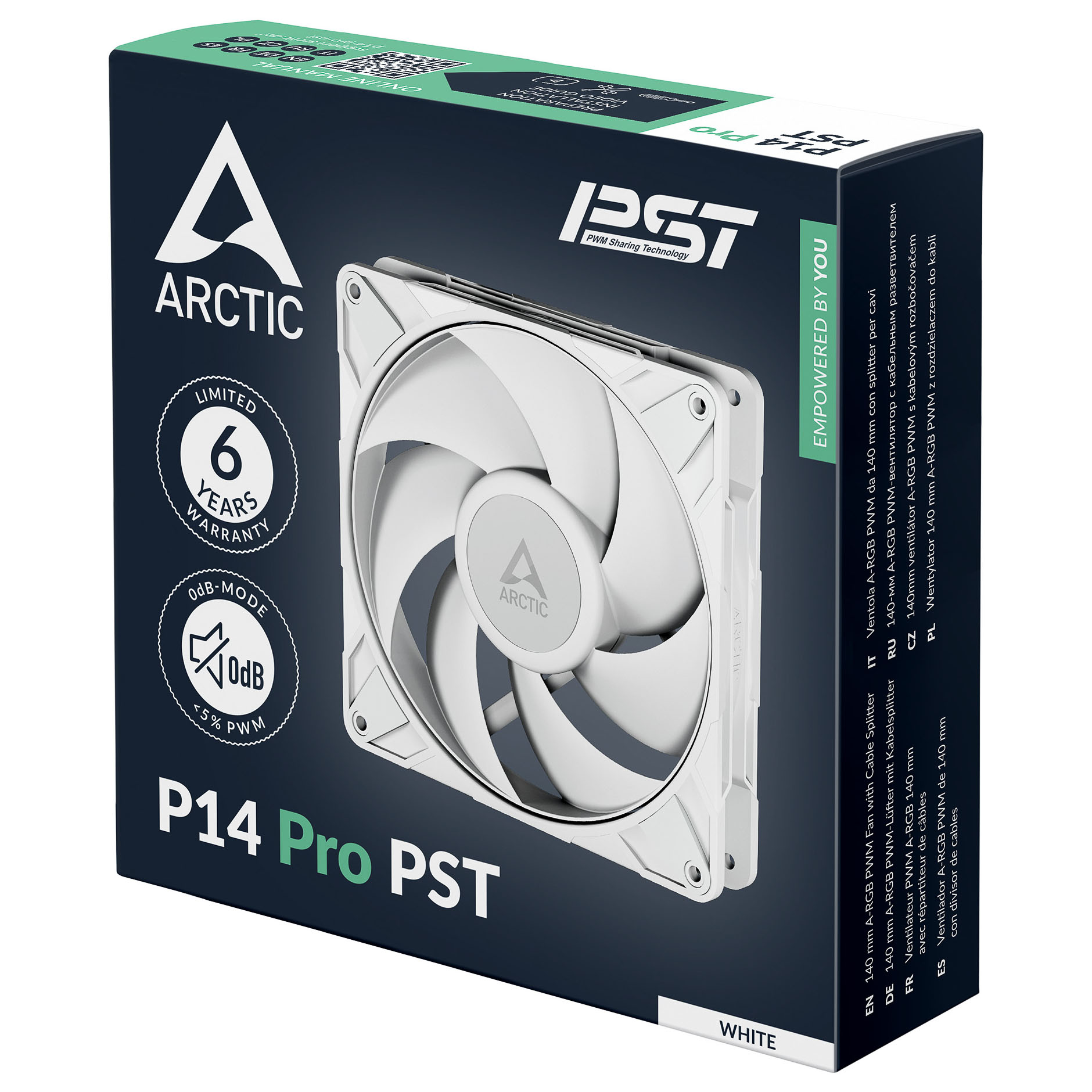 Arctic - Ventoinha Arctic P14 PRO PWM PST 140mm - Branco