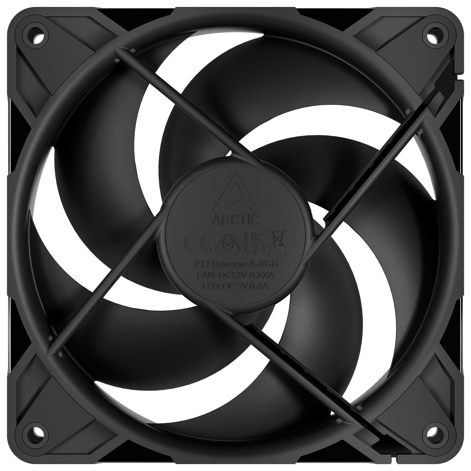 Arctic - Ventoinha Arctic P12 PRO Reverse PWM PST 120mm - Preto