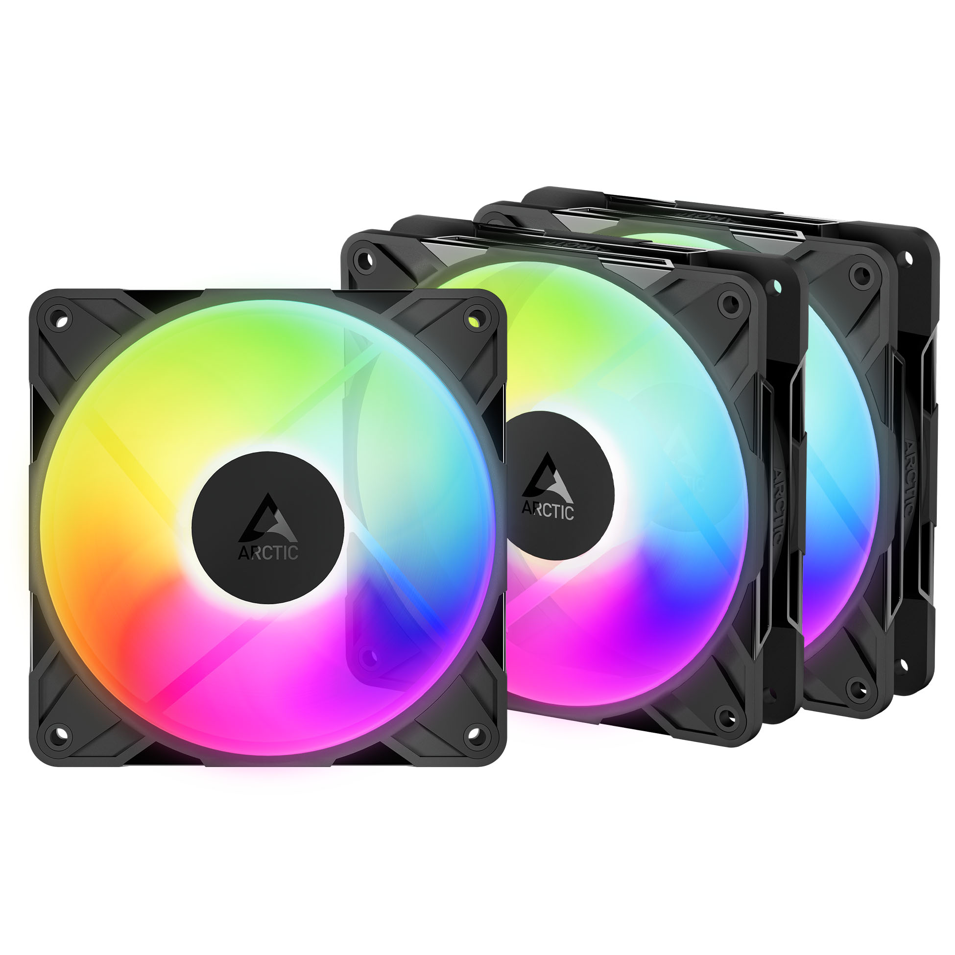 Picture of Picture of Ventoinha Arctic P12 PRO Reverse PWM PST ARGB 120mm (Pack 3) - Preto