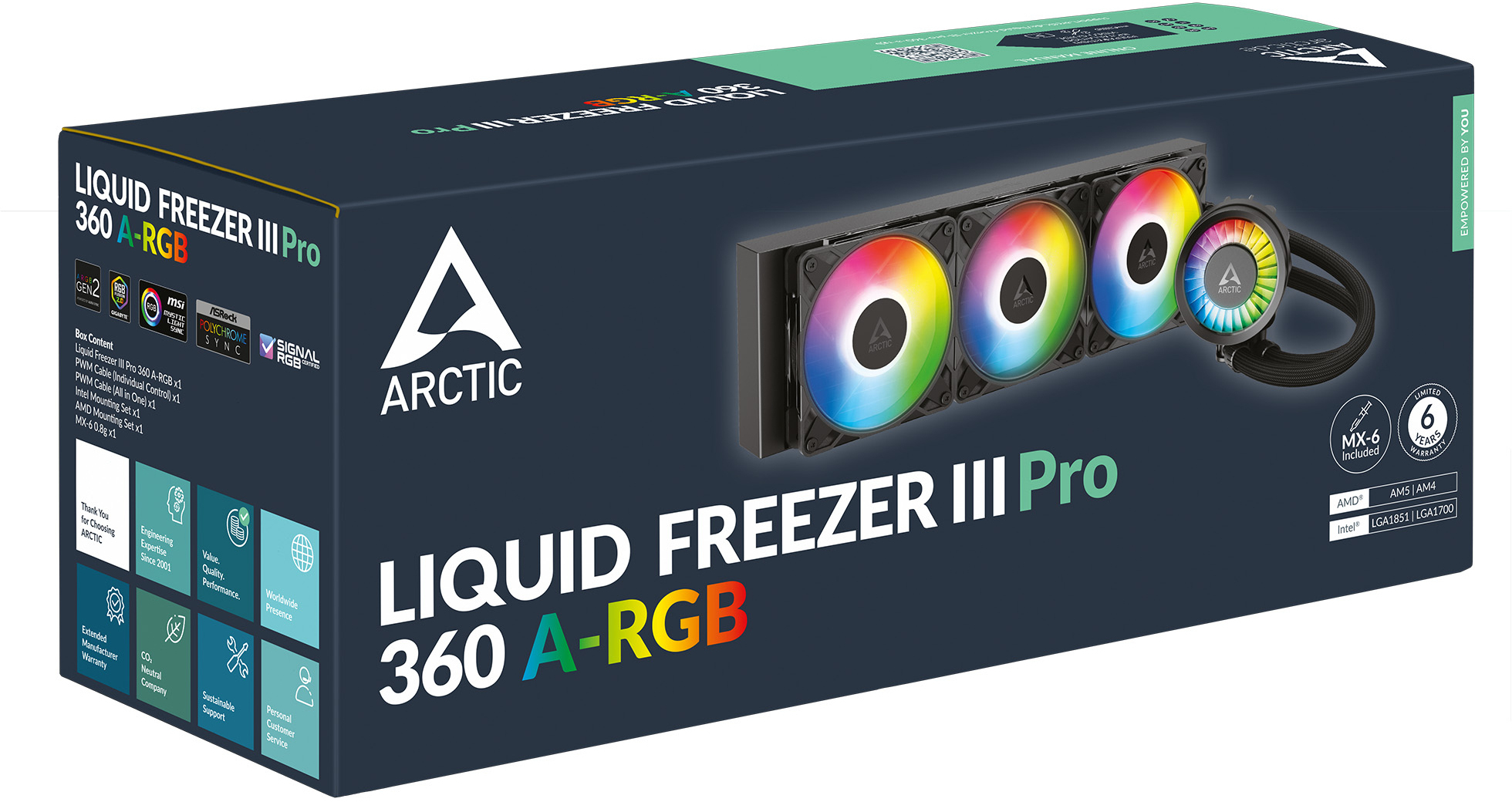 Arctic - Water Cooler CPU AIO Arctic Liquid Freezer III PRO ARGB - 360mm