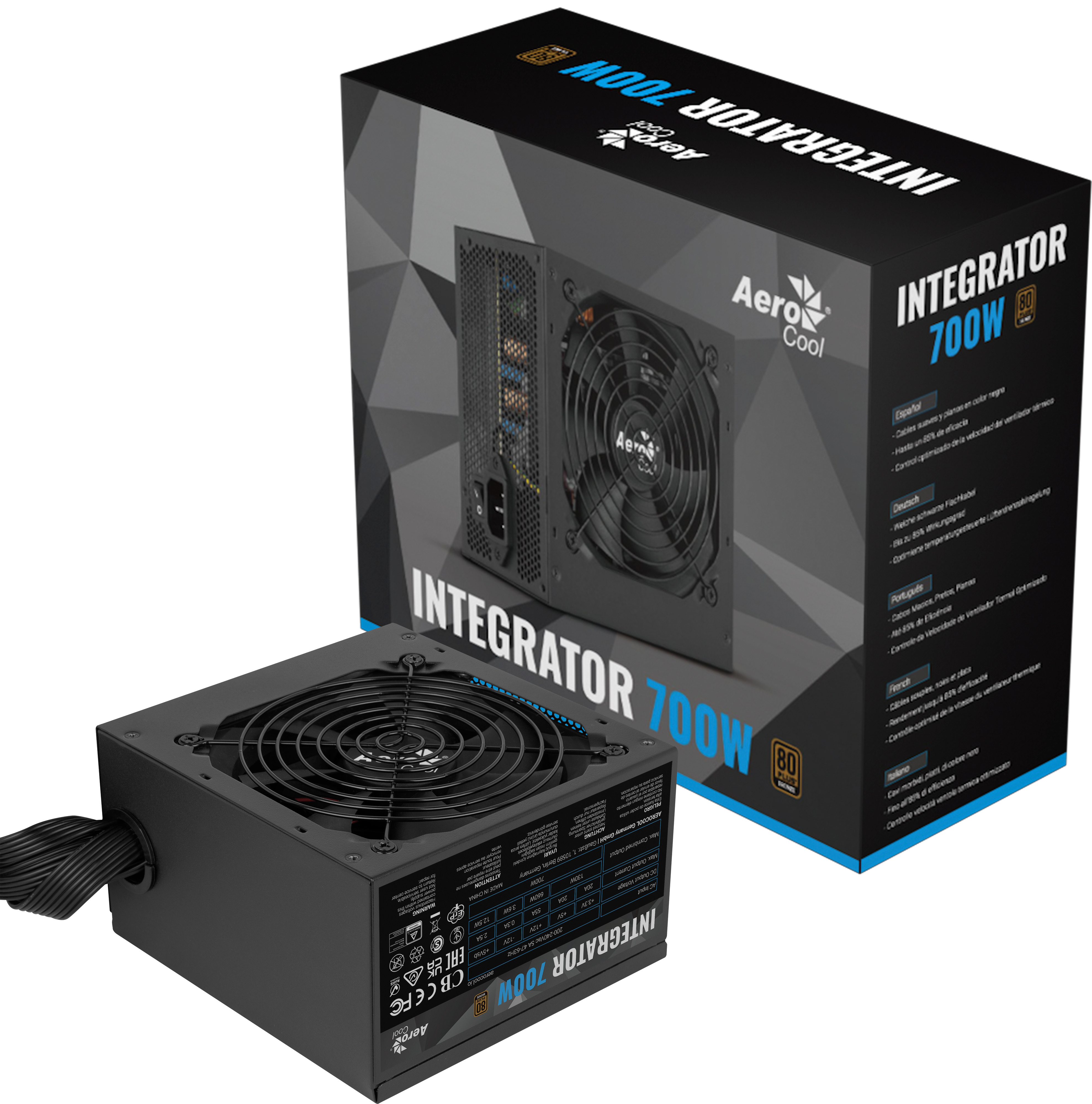 Aerocool - Fonte Aerocool Integrator 700W 80+ Bronze
