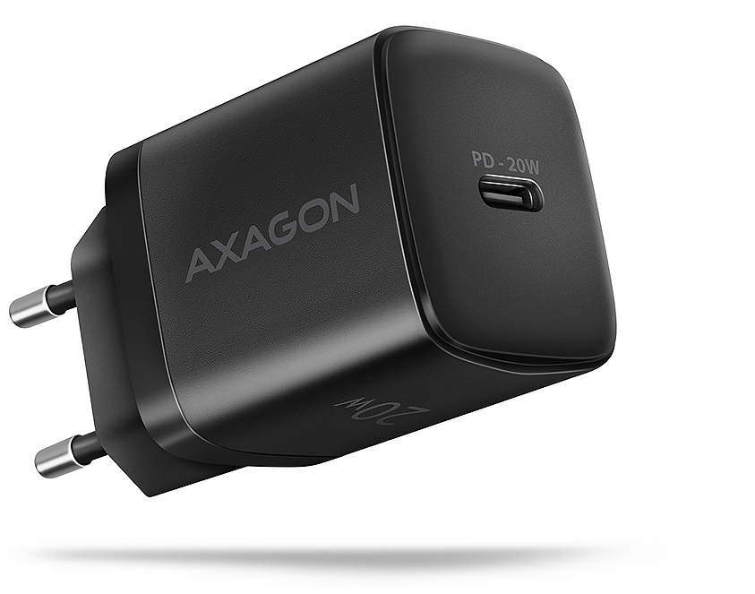 Picture of Picture of Carregador de parede AXAGON ACU-PD20, 1 porta (USB-C), PD3.0/PPS/QC4+/AFC/Apple, 20 W, Preto