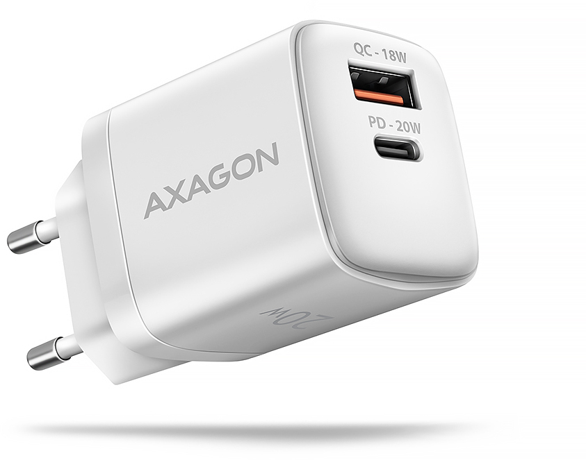 Picture of Picture of Carregador de parede AXAGON ACU-PQ20W QC3.0/AFC/FCP + PD type-C  20W Branco