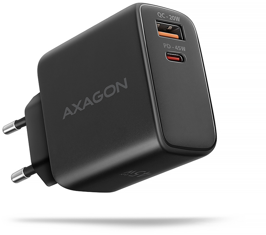 Picture of Picture of Carregador de parede AXAGON ACU-PQ45 QC3.0,4.0/AFC/FCP/PPS/Apple + PD type-C 45W Preto