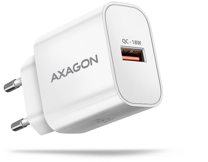 Picture of Picture of Carregador de parede AXAGON ACU-QC18W, 1 porta (USB-A), QC3.0/AFC/Apple, 18 W, Branco