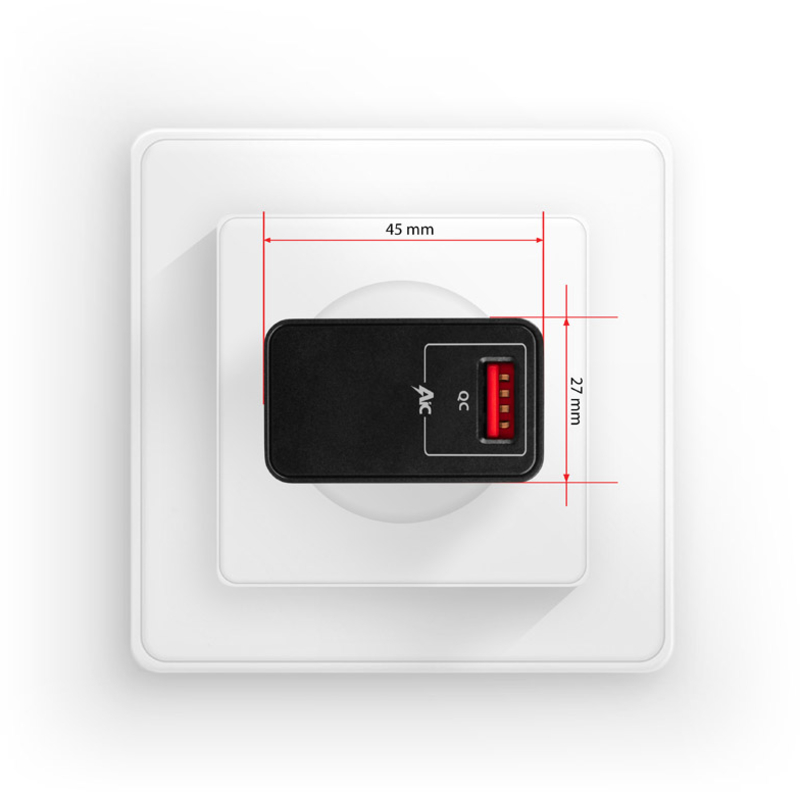 AXAGON - Carregador de parede AXAGON ACU-QC19 1x QC3.0/AFC/FCP/SMART 19W Preto