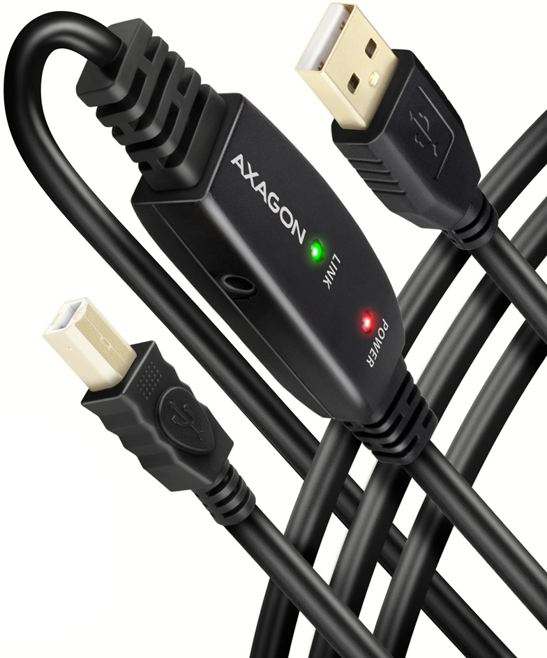 Picture of Picture of Cabo Extensão AXAGON ADR-215B USB 2.0 A-M -> B-M Activo - 15m