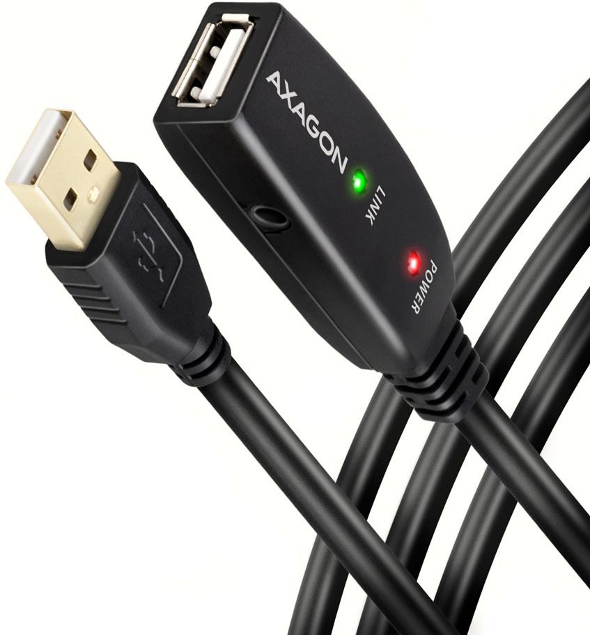 Picture of Picture of Cabo Extensão AXAGON ADR-220 USB 2.0 A-M -> A-F Activo - 20m