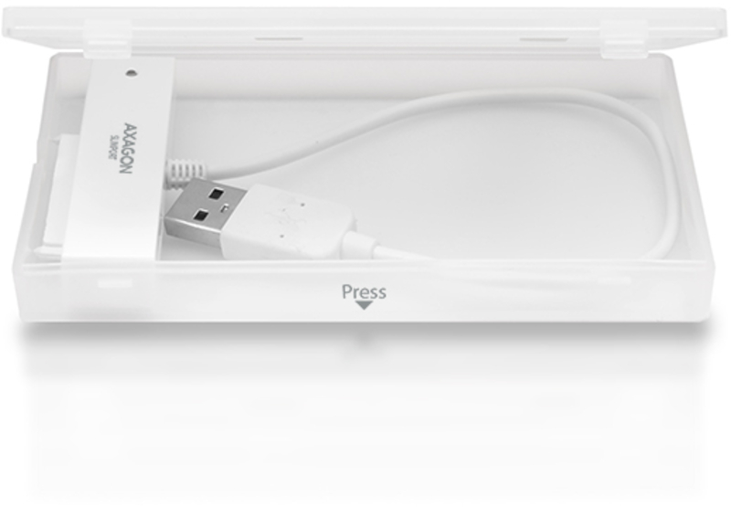 AXAGON - Adaptador AXAGON ADSA-1S SLIMPort, USB 2.0, 2,5" SSD/HDD, SATA - Caixa Incluída