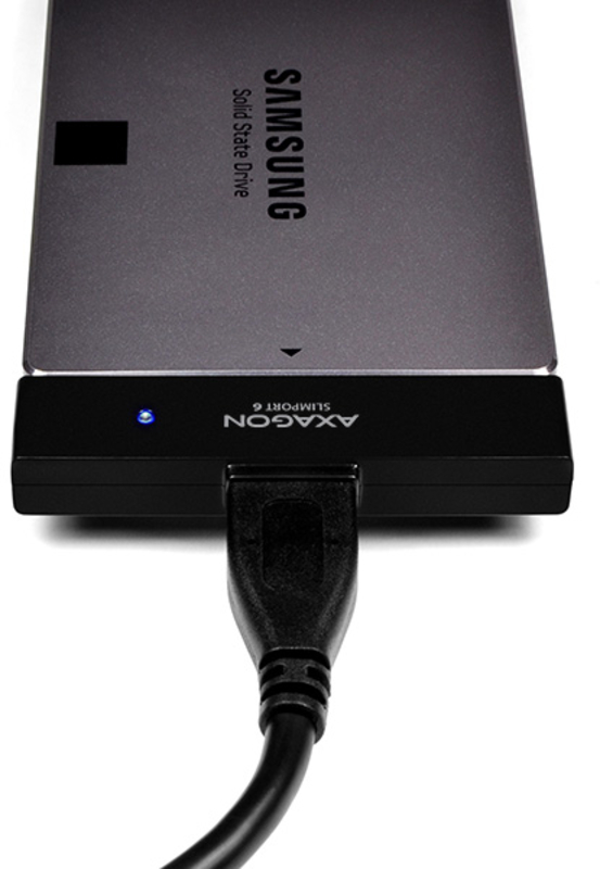 AXAGON - Adaptador AXAGON ADSA-1S6 SLIMPort6, USB 3.0, 2,5" SSD/HDD, SATA 6G - Caixa Incluída