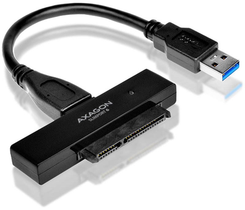 AXAGON - Adaptador AXAGON ADSA-1S6 SLIMPort6, USB 3.0, 2,5" SSD/HDD, SATA 6G - Caixa Incluída