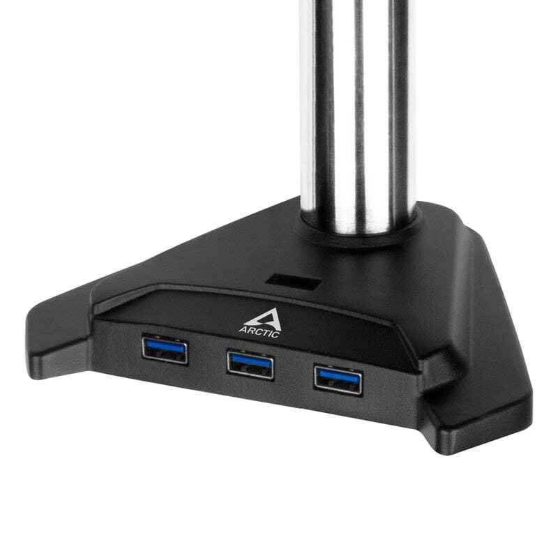 Arctic - Suporte para Mesa Arctic Z2 Pro (Gen 3) com HUB USB 3.0 Duplo