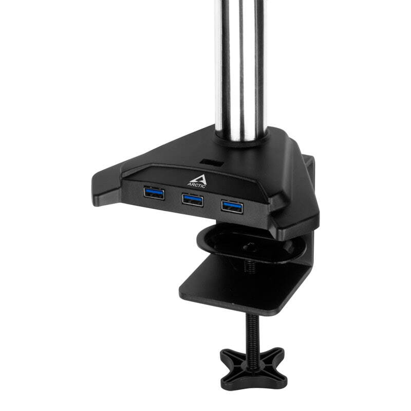 Arctic - Suporte para Mesa Arctic Z2 Pro (Gen 3) com HUB USB 3.0 Duplo