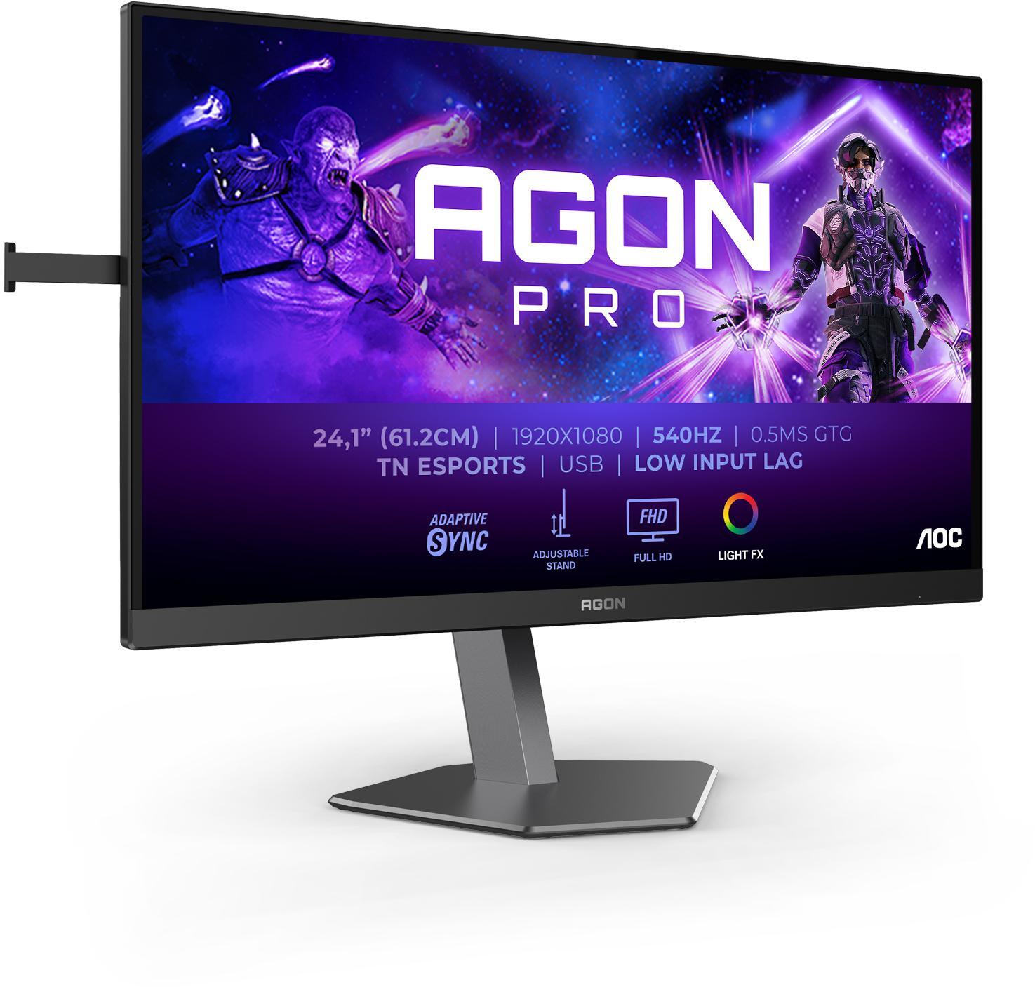 AOC - Monitor AGON by AOC PRO 24.1" AG246FK Ultra-Fast TN (eSports) FHD 540Hz 0.3ms Adaptive Sync HDR400