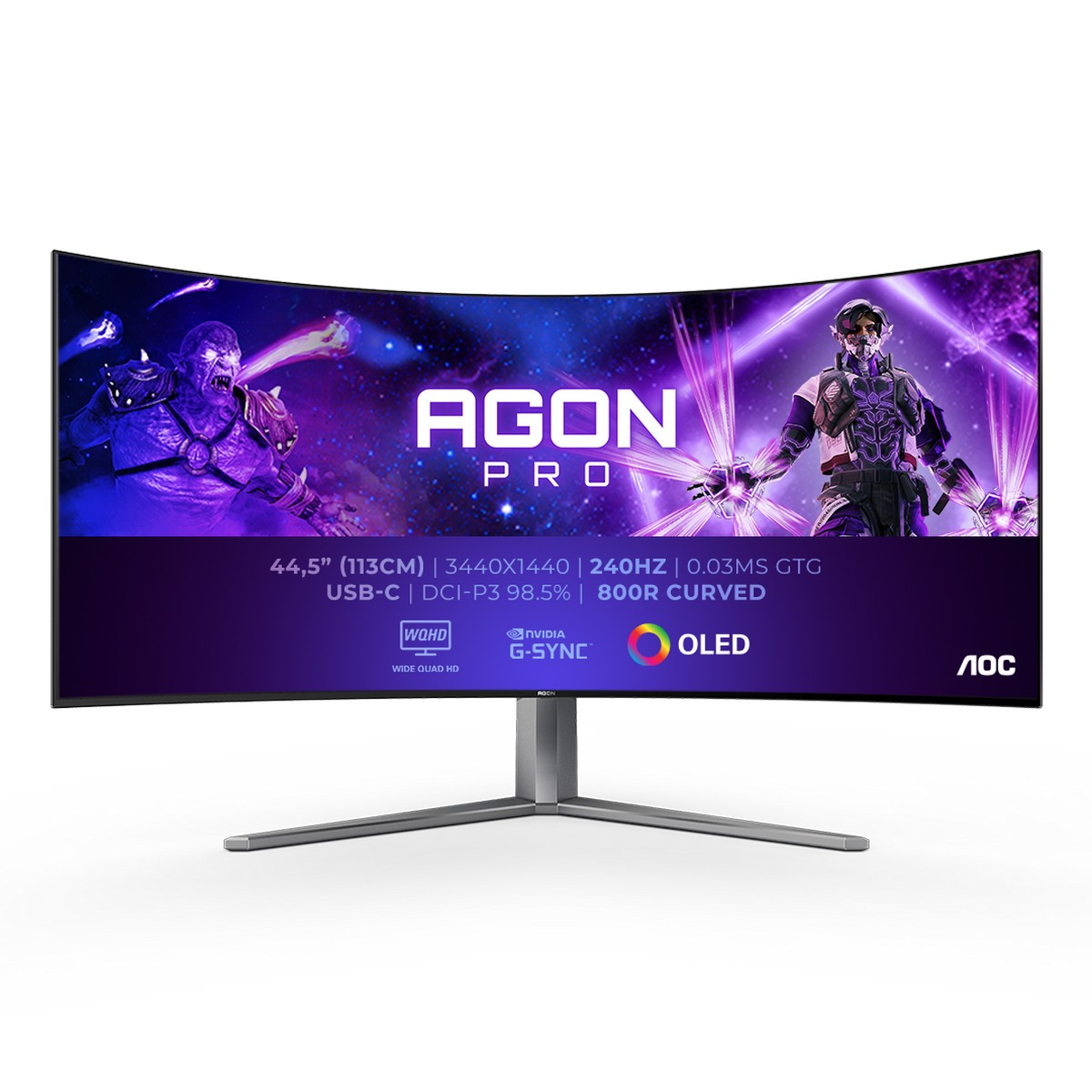 Picture of Picture of Monitor AGON by AOC PRO 44.5" AG456UCZD OLED UWQHD 240Hz 0.03ms Adaptive Sync HDR True Black 400