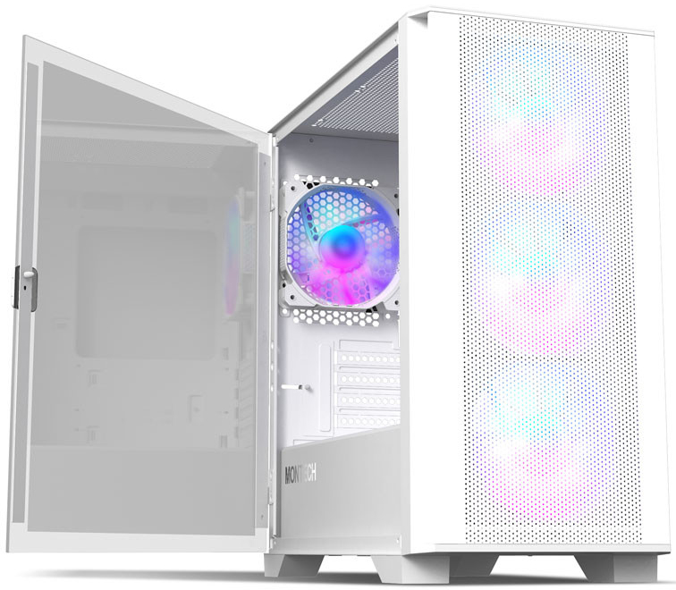 Montech - Caixa Micro-ATX Montech AIR 100 ARGB Vidro Temperado Branco
