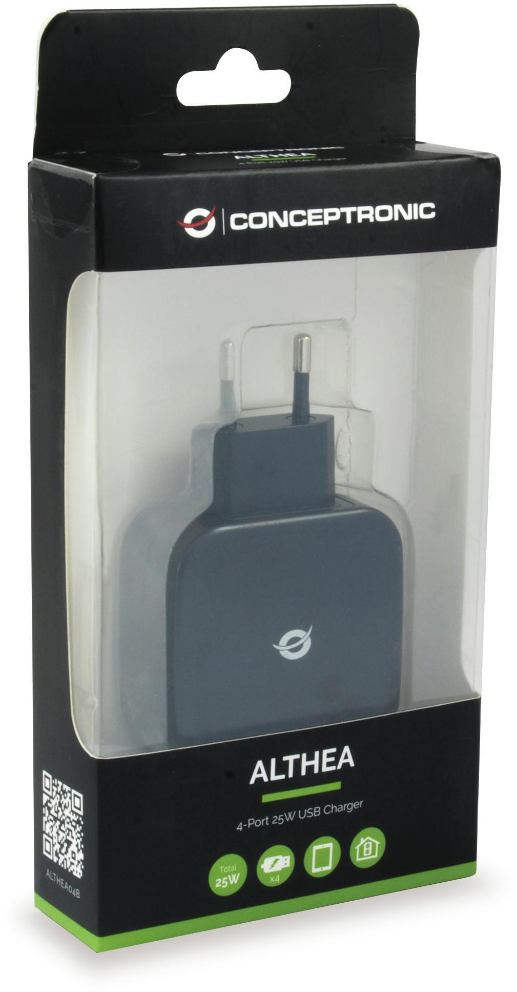 conceptronic - Carregador Conceptronic Althea 4 Portas 25W USB