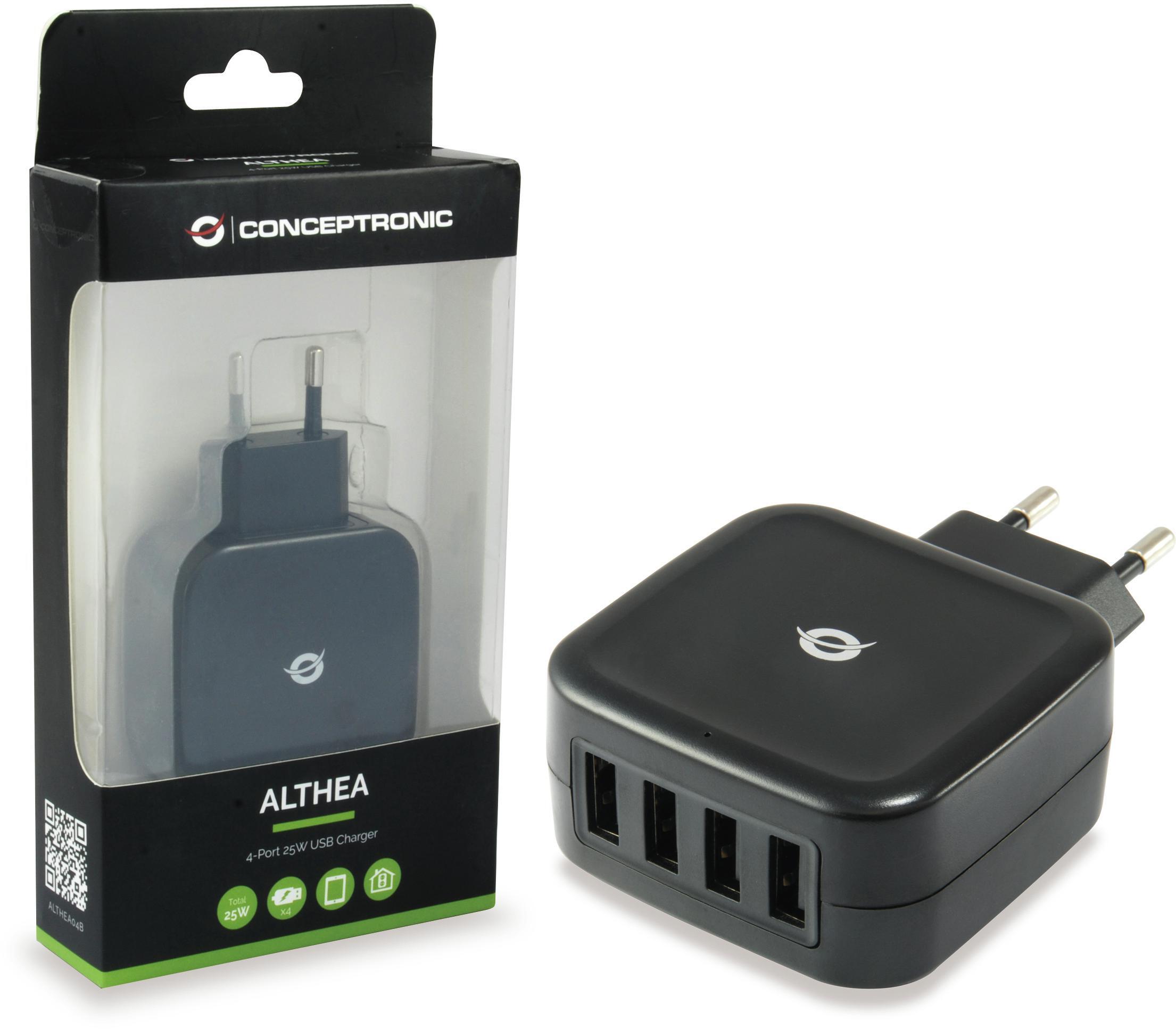 conceptronic - Carregador Conceptronic Althea 4 Portas 25W USB