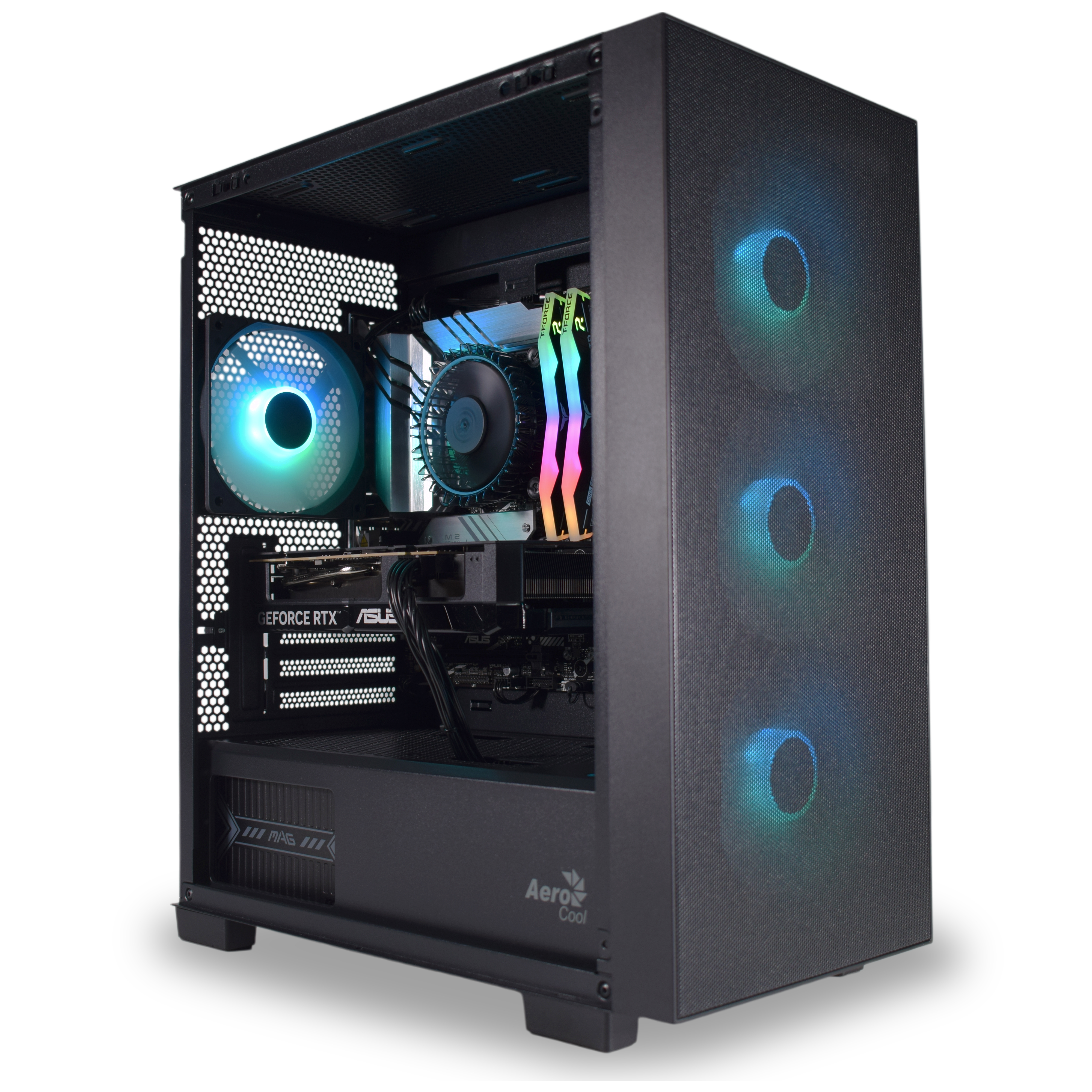 AURA PC - Computador AURA Gamer-PC Powered by ASUS Intel i5 14400F 32GB DDR5 1TB RTX 5060 Ti 16GB WiFi W11
