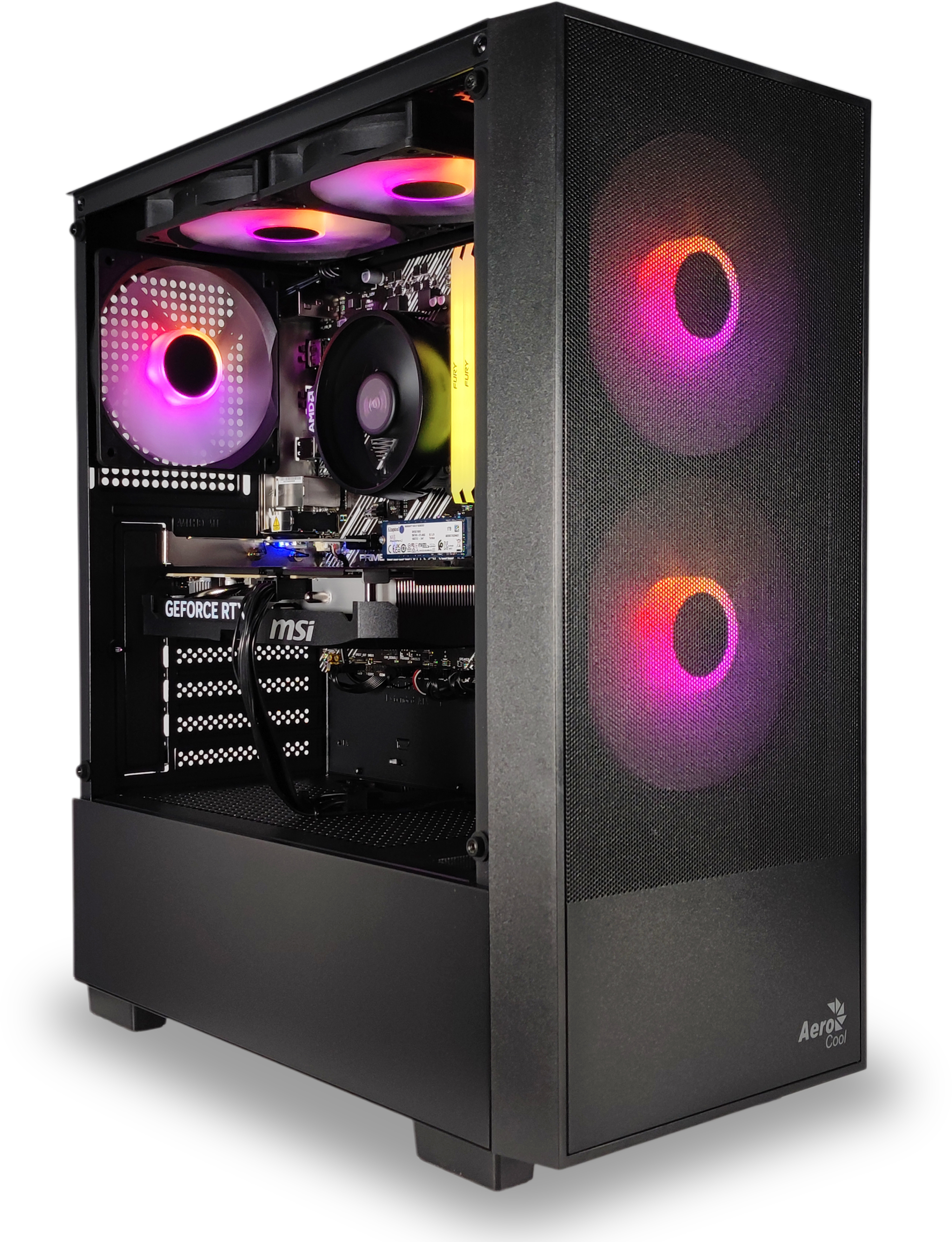 AURA PC - Computador AURA Gamer-PC Ryzen 5 5600 32GB DDR4 1TB RTX 5060 Ti 16GB WiFi W11