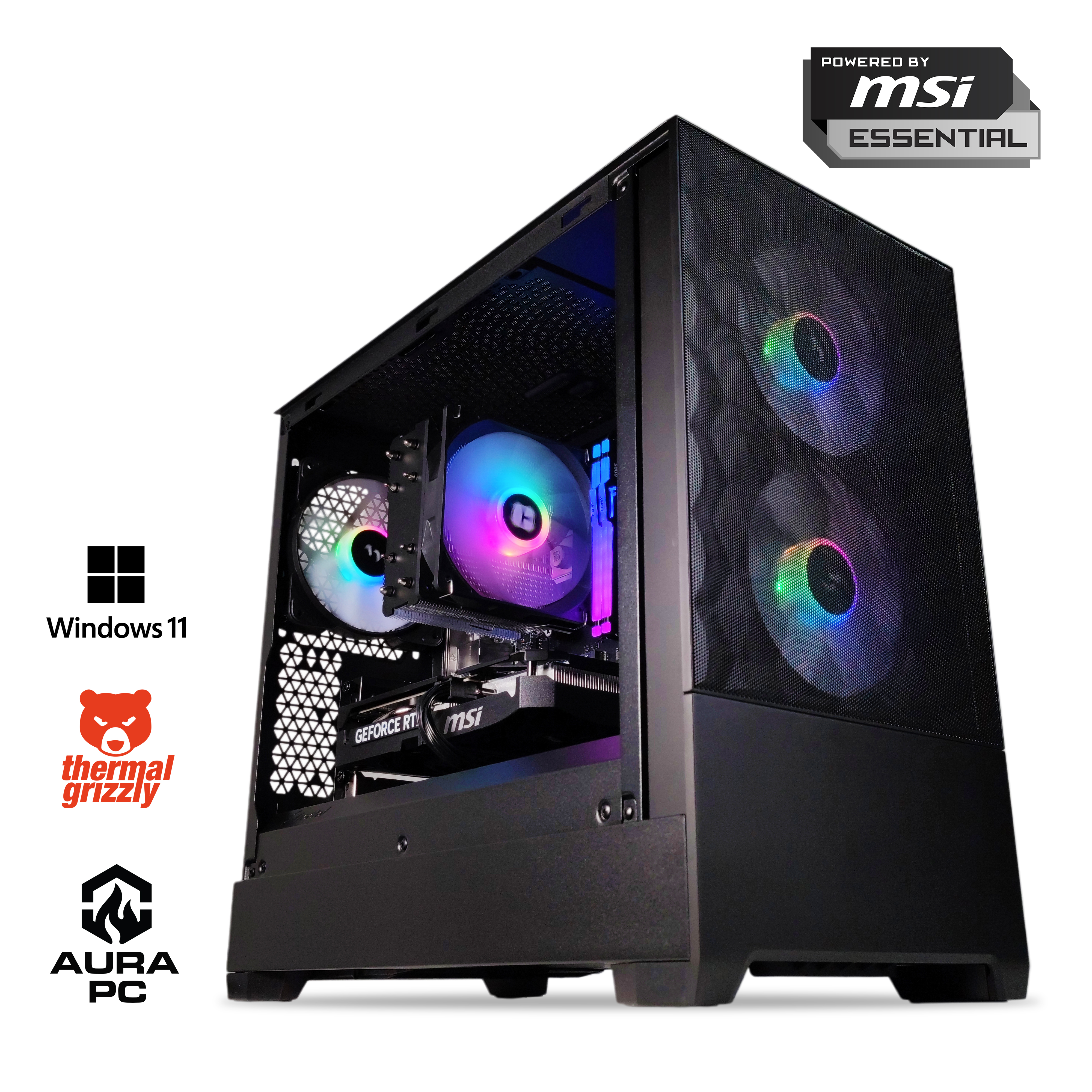 Picture of Picture of Computador AURA Gamer-PC Ryzen 5 7500F 32GB DDR5 1TB RTX 5060 Ti 16GB WiFi W11