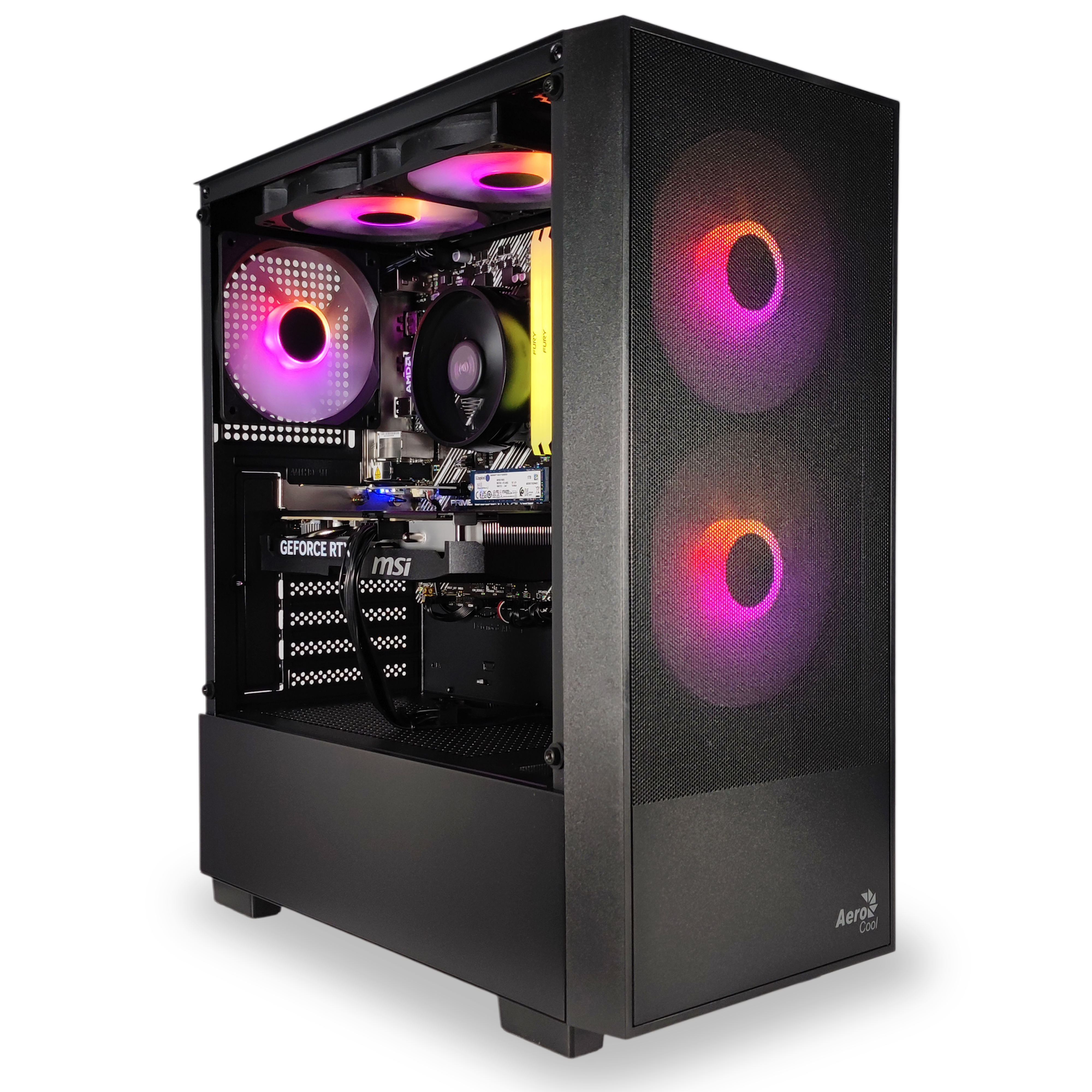 AURA PC - Computador AURA Gamer-PC TEAM 7 EDITION Ryzen 5 7500F 32GB DDR5 1TB RTX 5060 WiFi W11