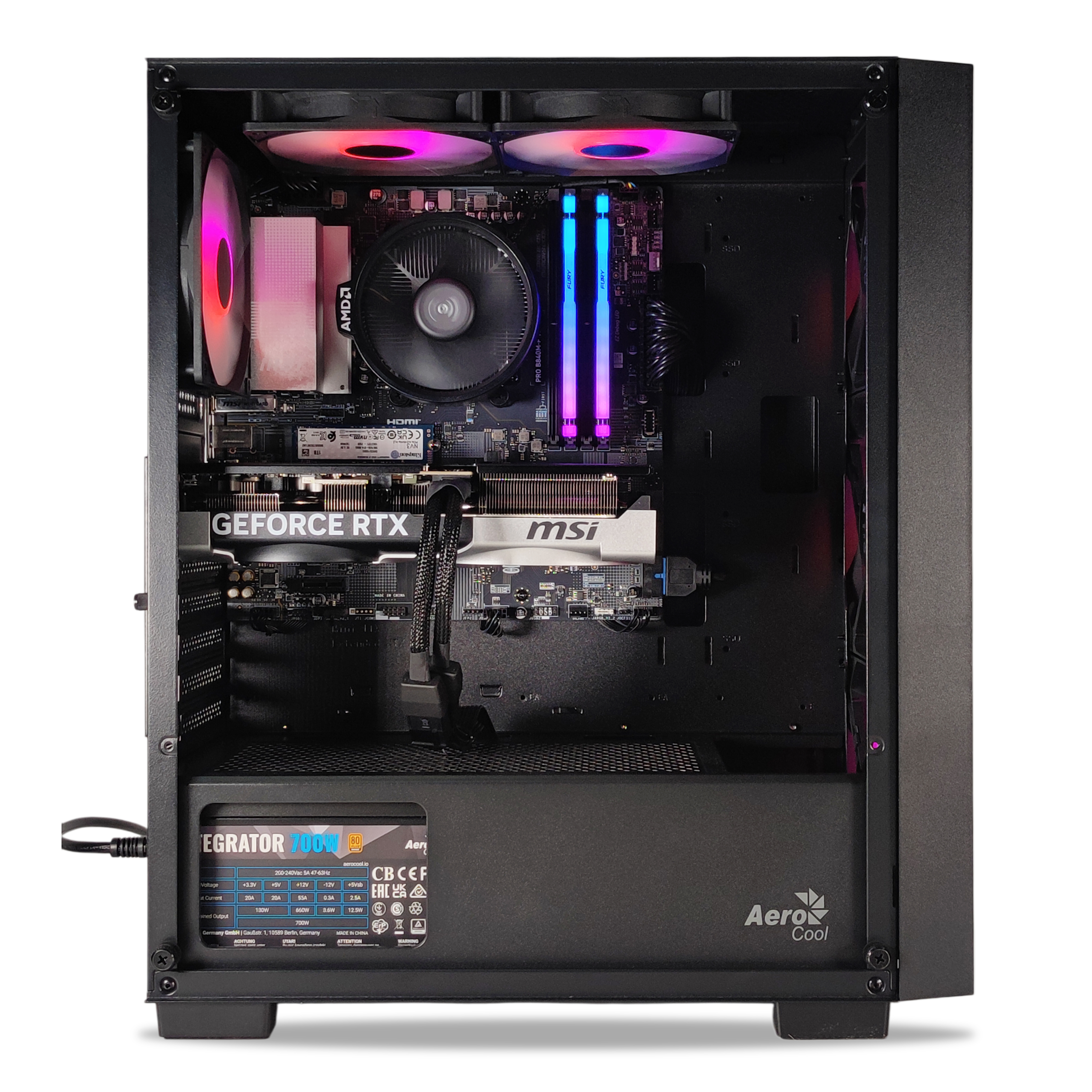 aura-pc - Computador AURA Gamer-PC TEAM 7 EDITION Ryzen 5 7500F 32GB DDR5 1TB RTX 5070 WiFi W11