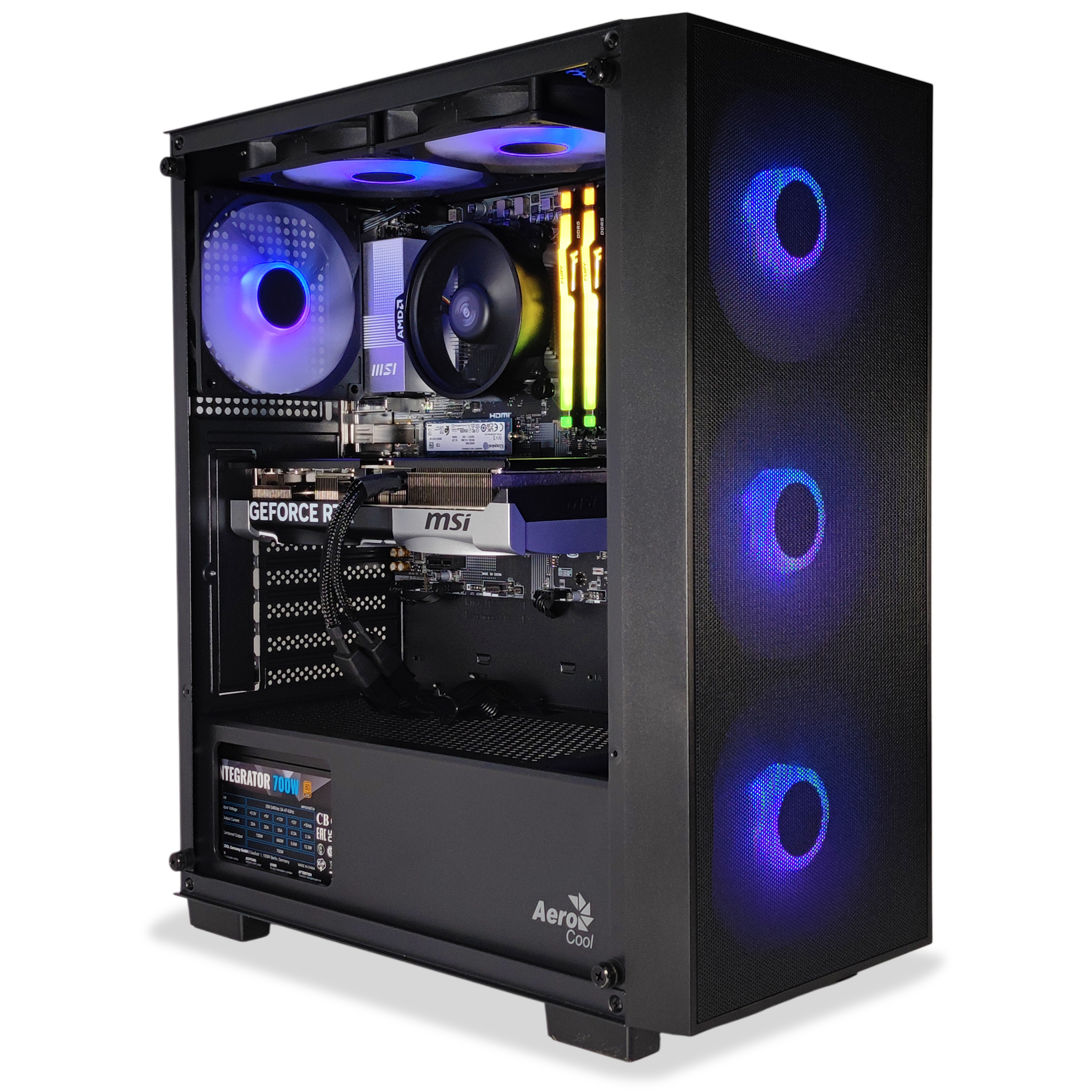 aura-pc - Computador AURA Gamer-PC TEAM 7 EDITION Ryzen 5 7500F 32GB DDR5 1TB RTX 5070 WiFi W11