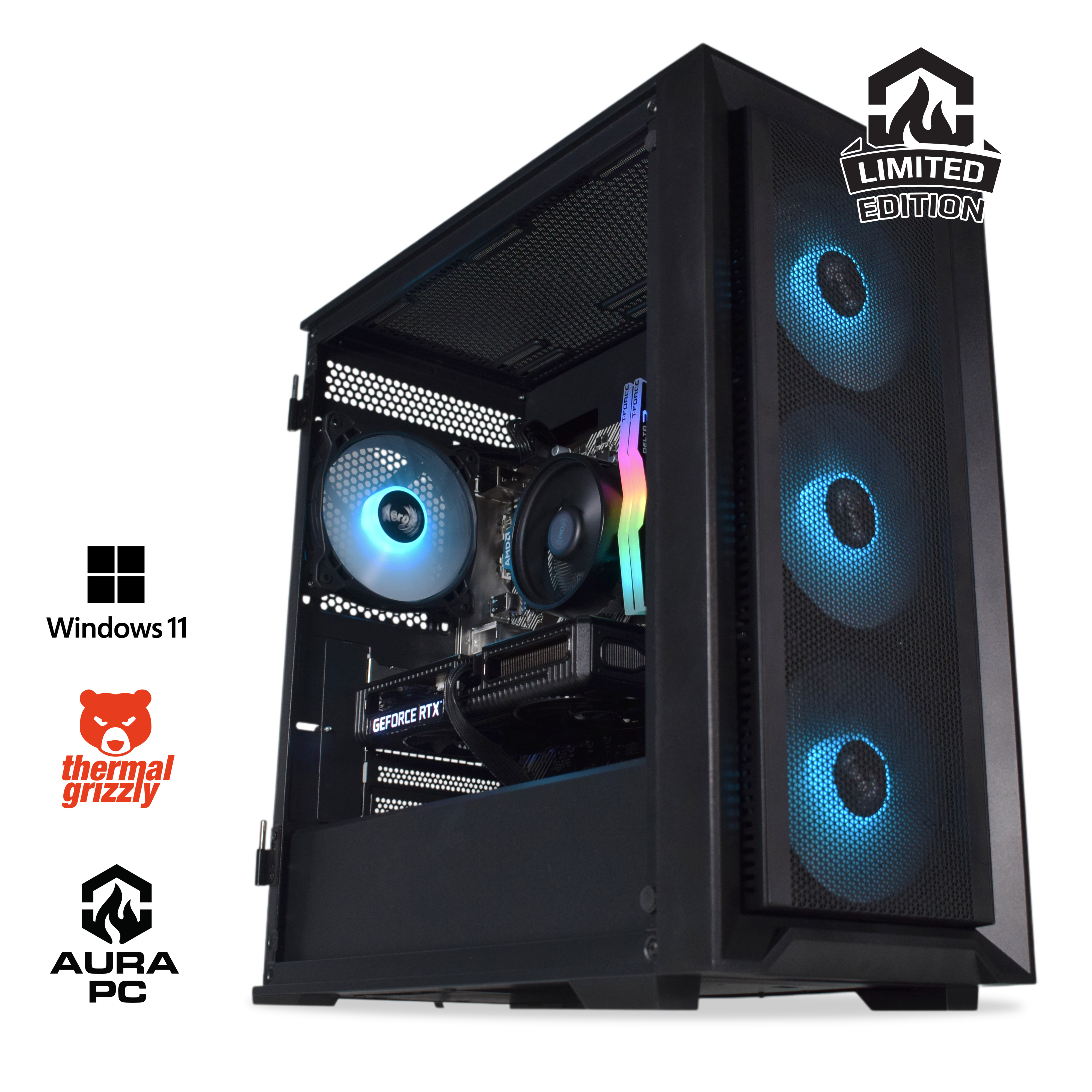 Picture of Picture of Computador AURA Limited-PC Ryzen 5 5600 32GB DDR4 1TB RTX 3060 12GB WiFi W11