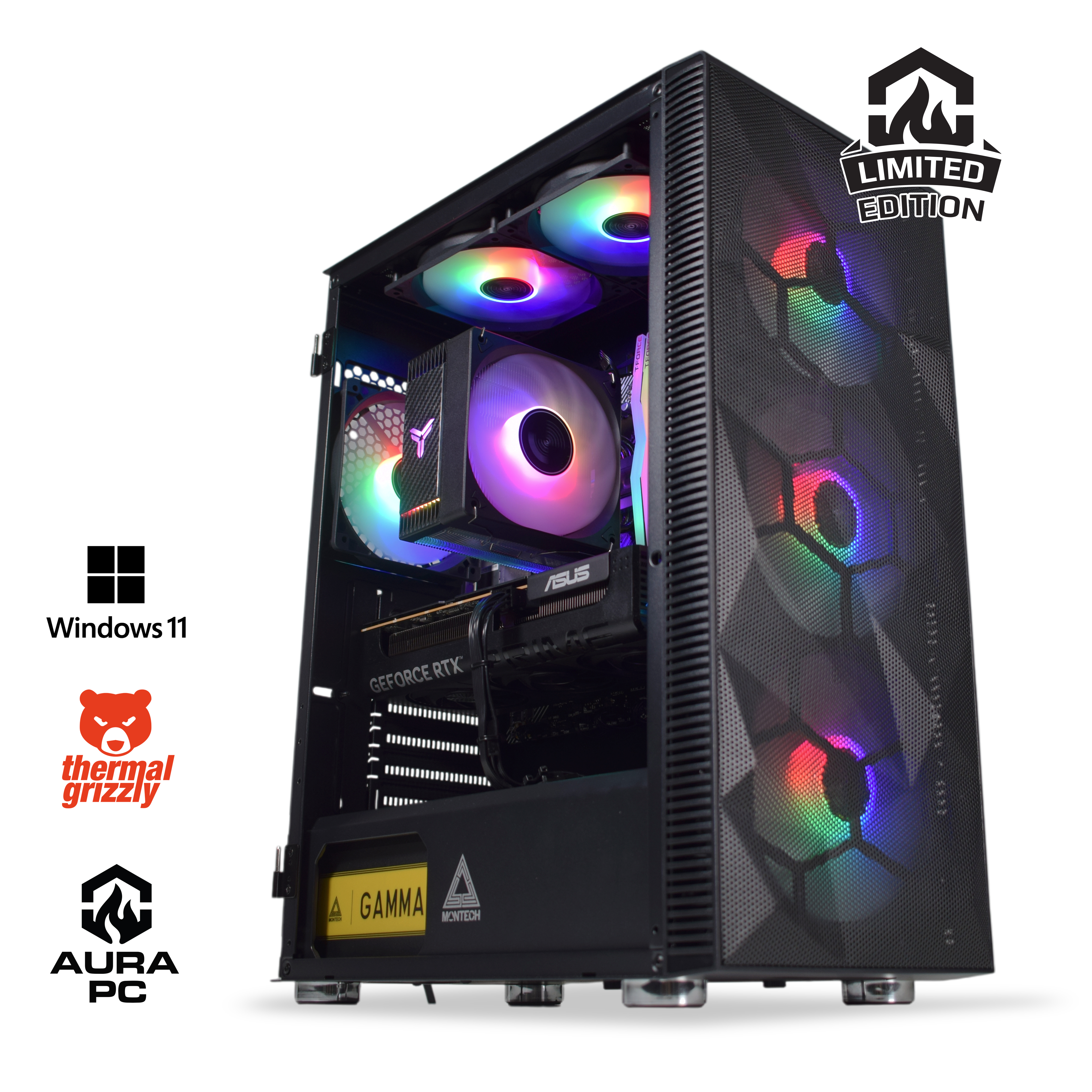 AURA PC - Computador AURA Limited-PC Ryzen 7 5700X 32GB DDR4 1TB RTX 5060 W11